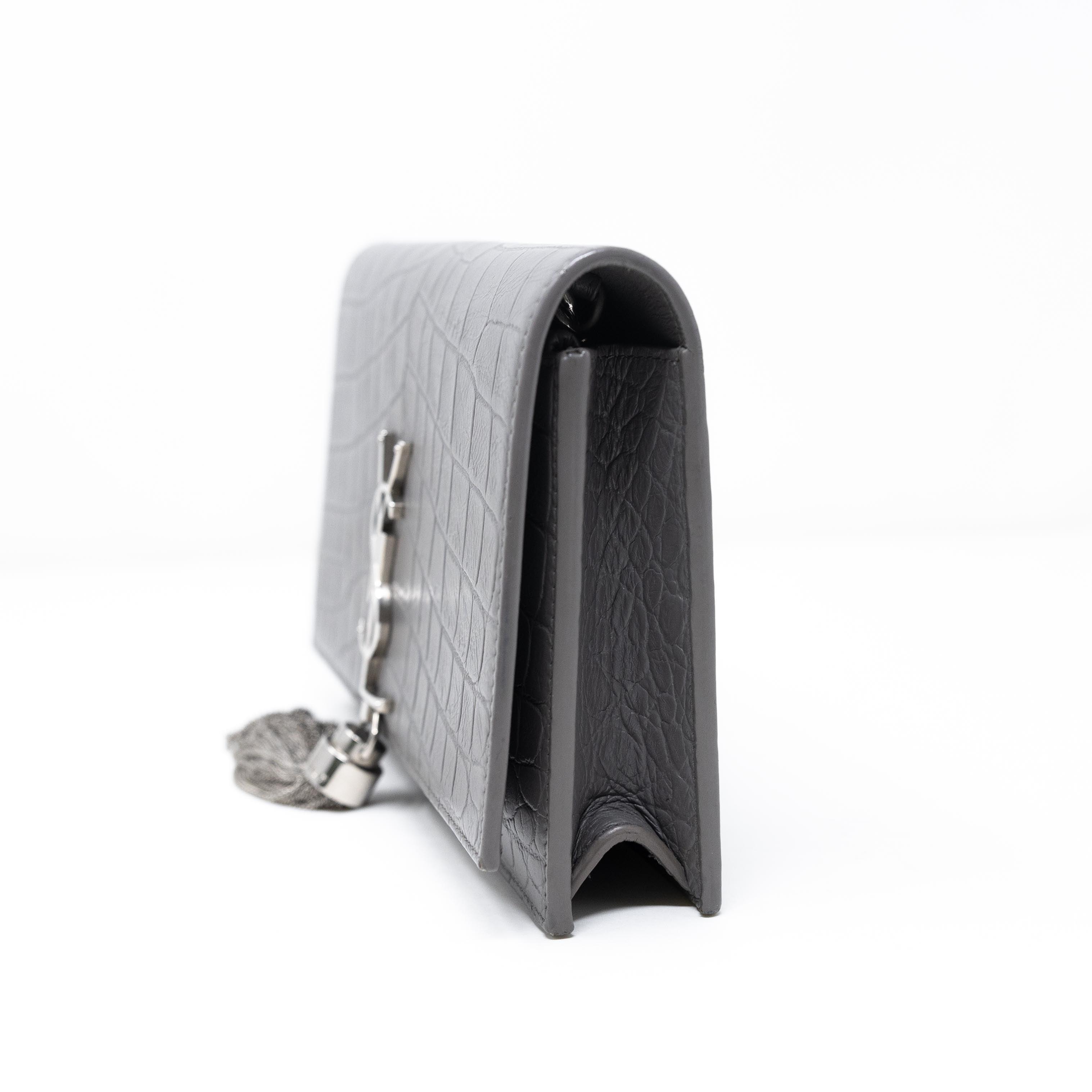 Saint Laurent Grey Small Kate Tassel Bag