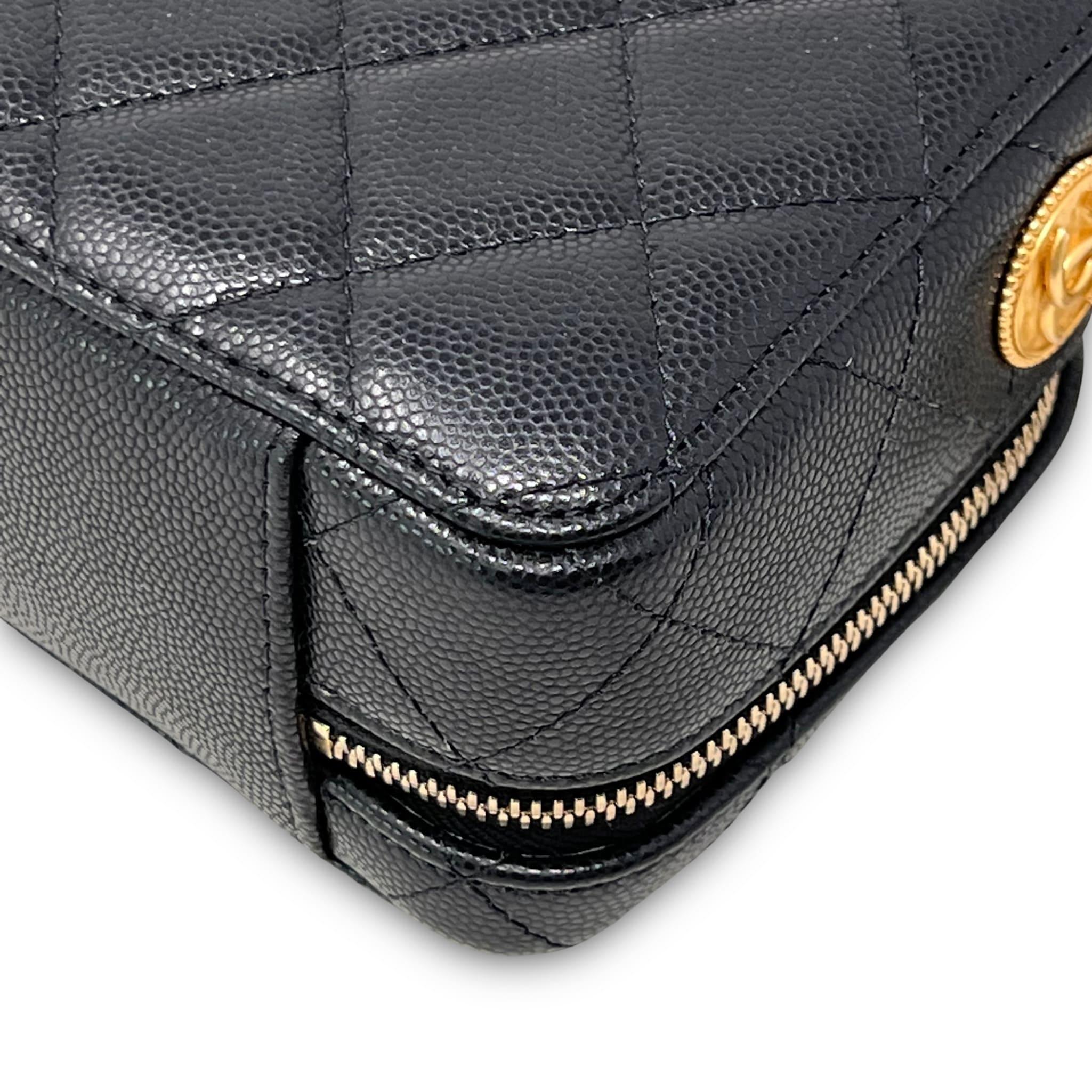 Chanel Black Caviar Twist Your Buttons Camera Bag