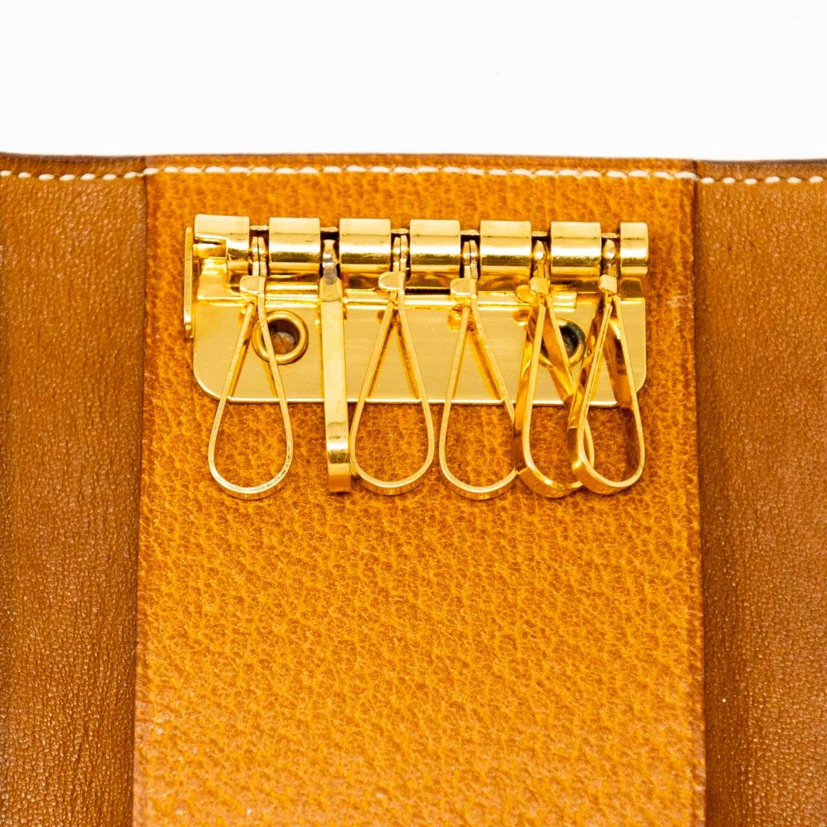 Hermes Gold Chevre 6 Key Holder