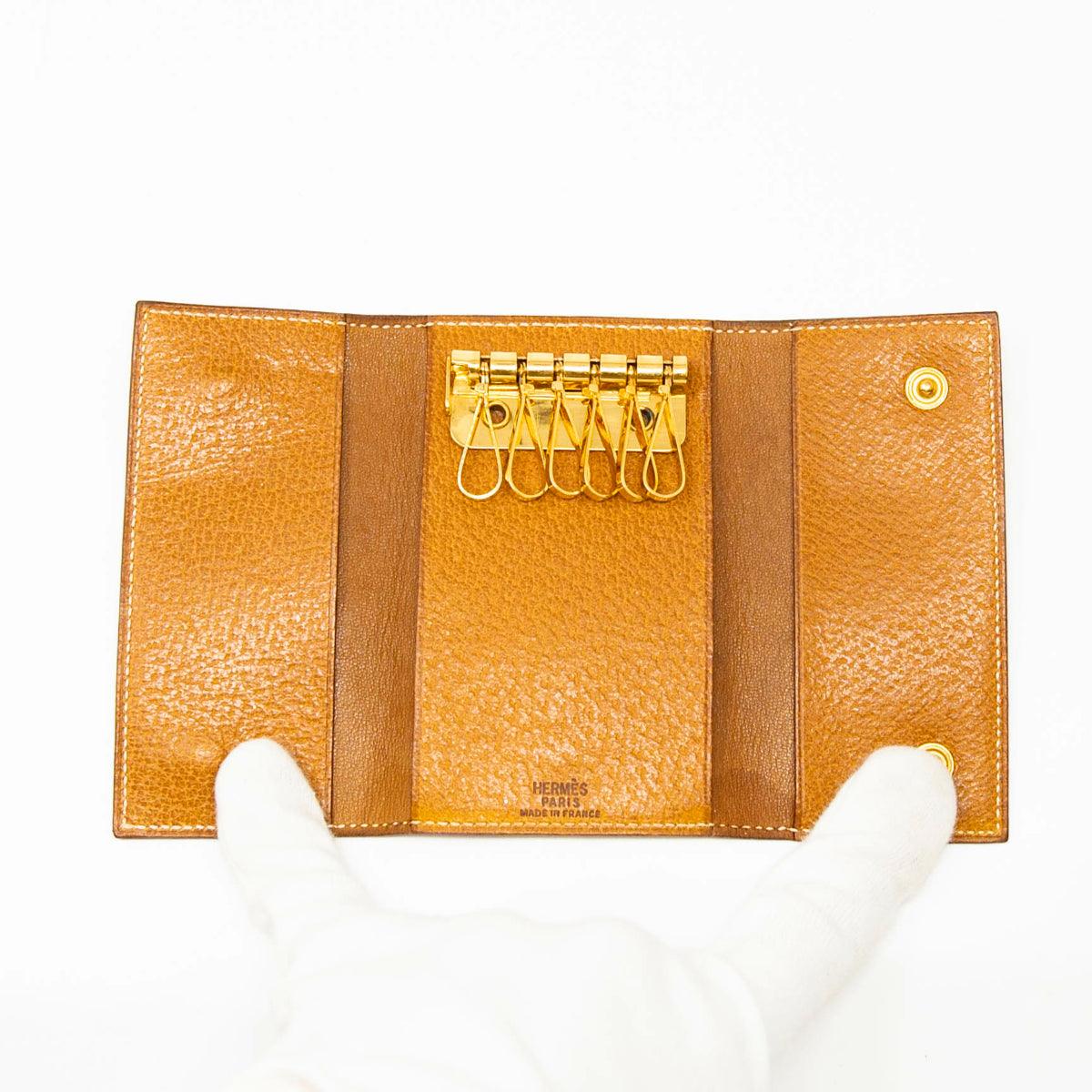 Hermes Gold Chevre 6 Key Holder
