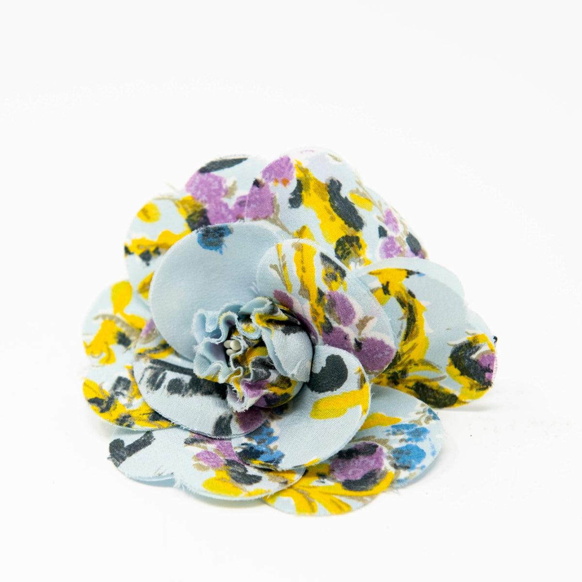 Chanel Vintage Graffiti Camellia Brooch