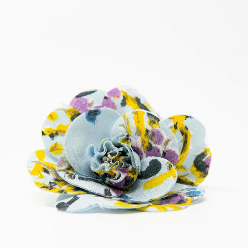 Chanel Vintage Graffiti Camellia Brooch