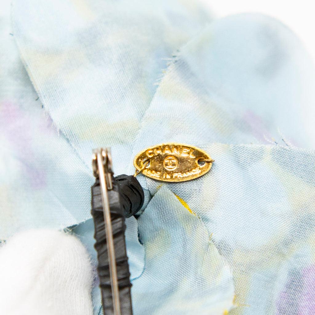Chanel Vintage Graffiti Camellia Brooch