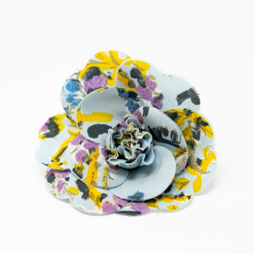 Chanel Vintage Graffiti Camellia Brooch