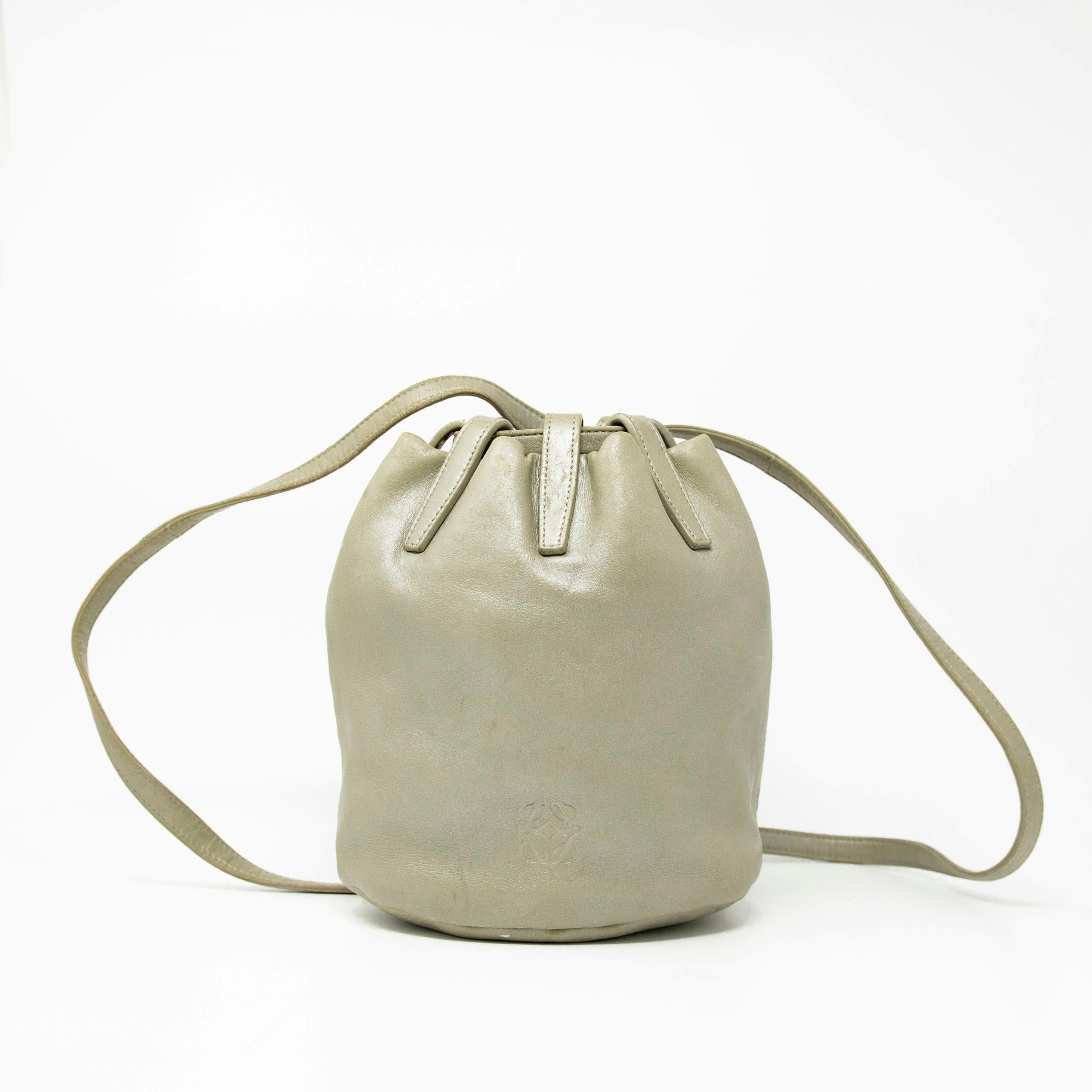 Loewe Vintage Green Mini Drawstring Backpack