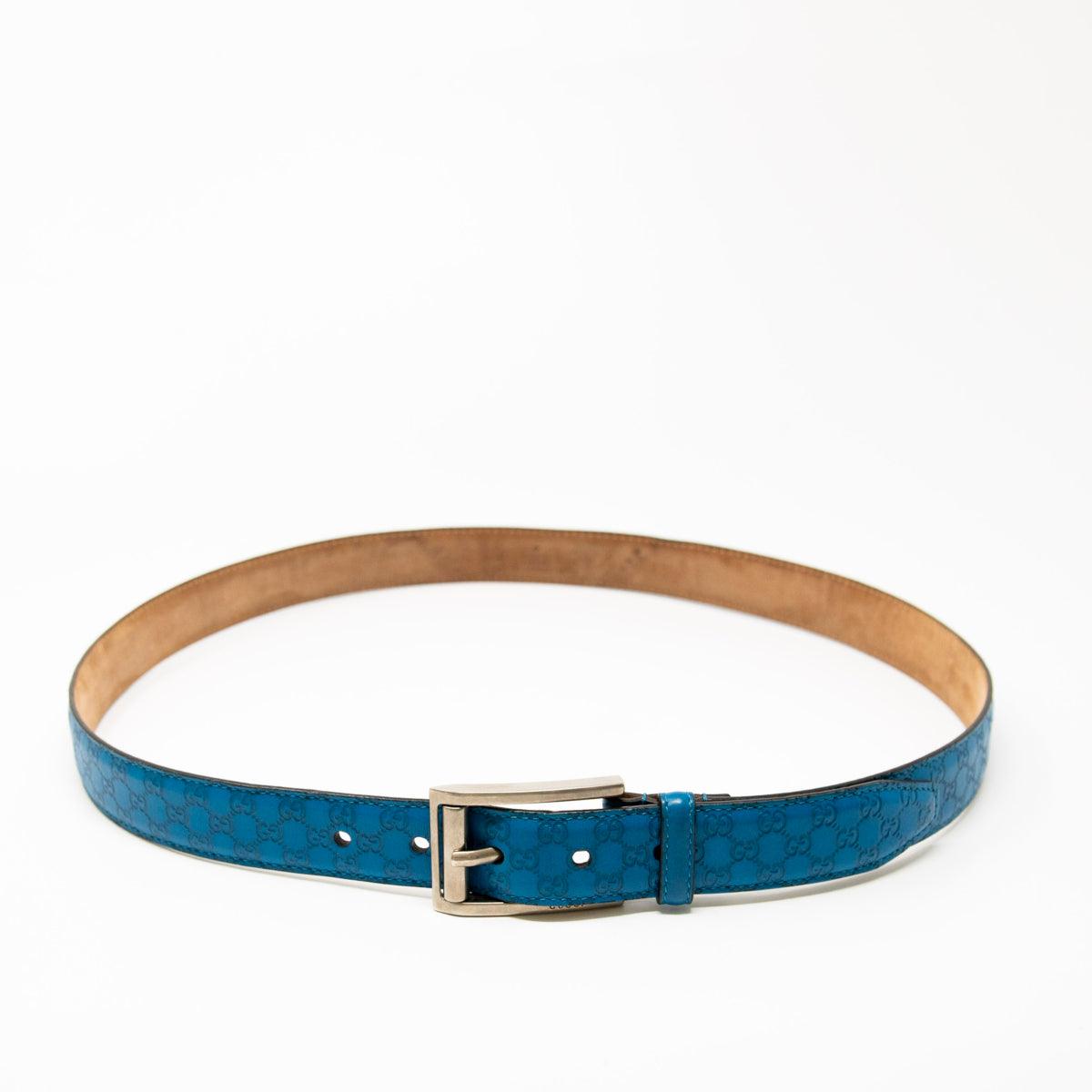 Gucci Blue Guccisima Belt 95