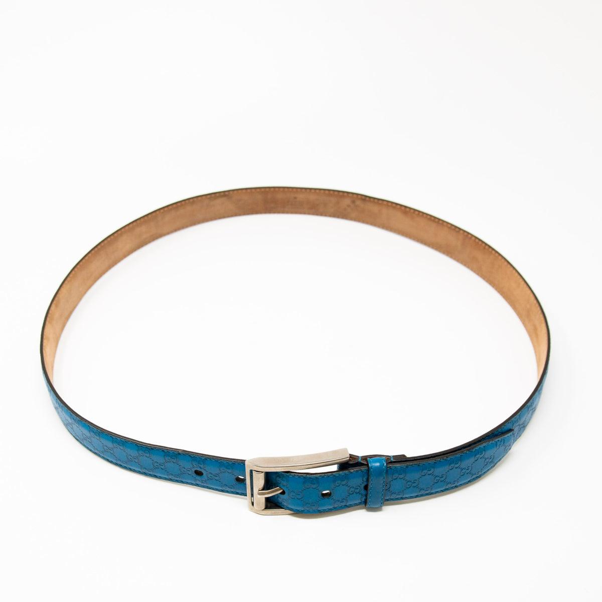 Gucci Blue Guccisima Belt 95