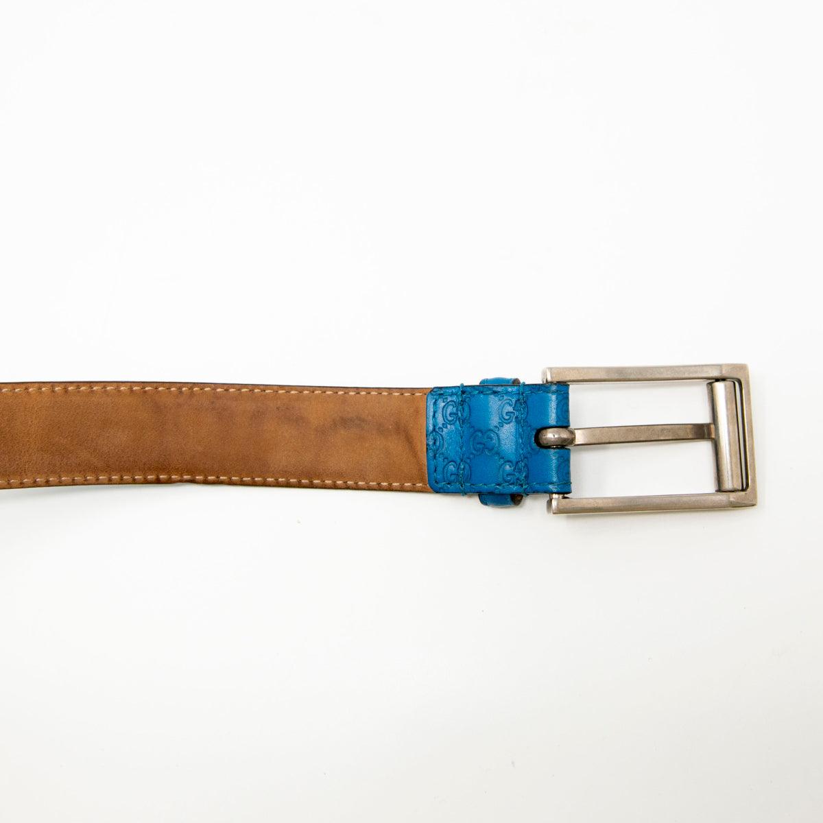 Gucci Blue Guccisima Belt 95