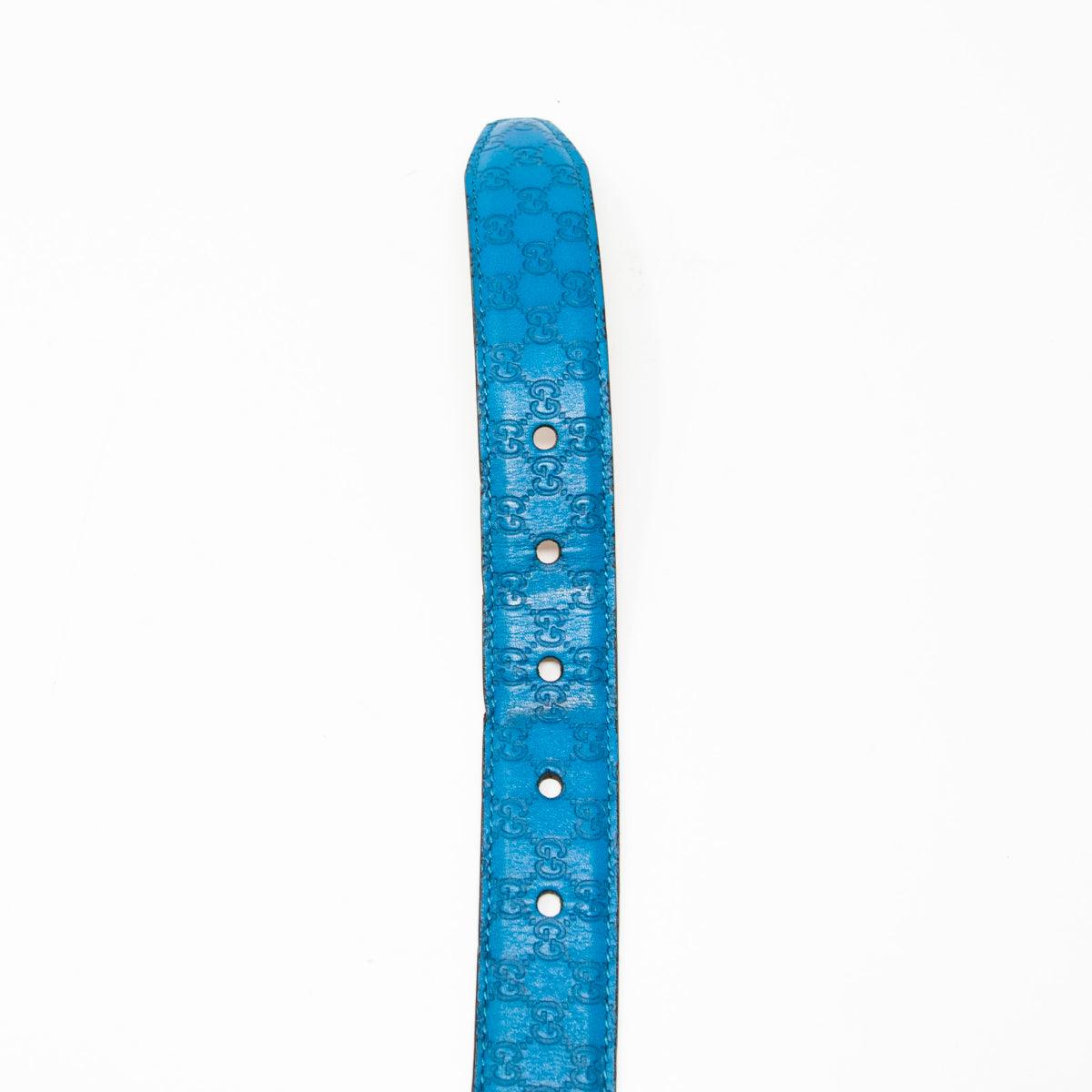 Gucci Blue Guccisima Belt 95