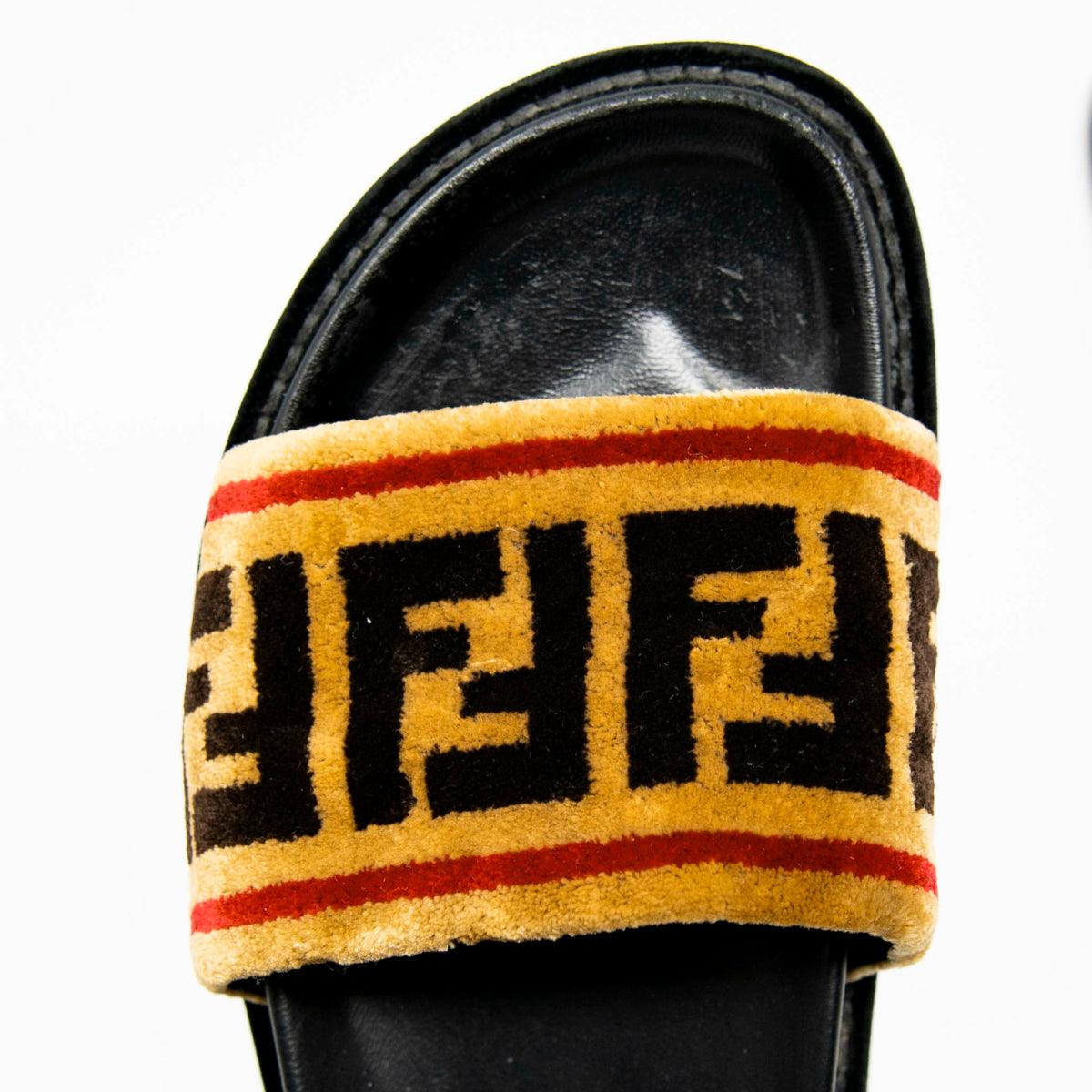 Fendi FF Velvet Forever Slides 36