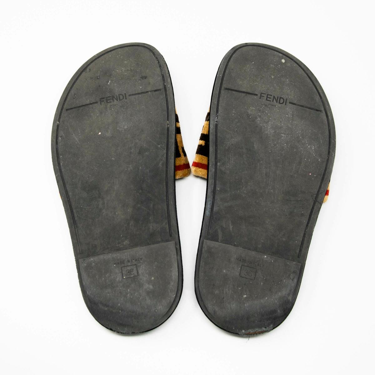 Fendi FF Velvet Forever Slides 36