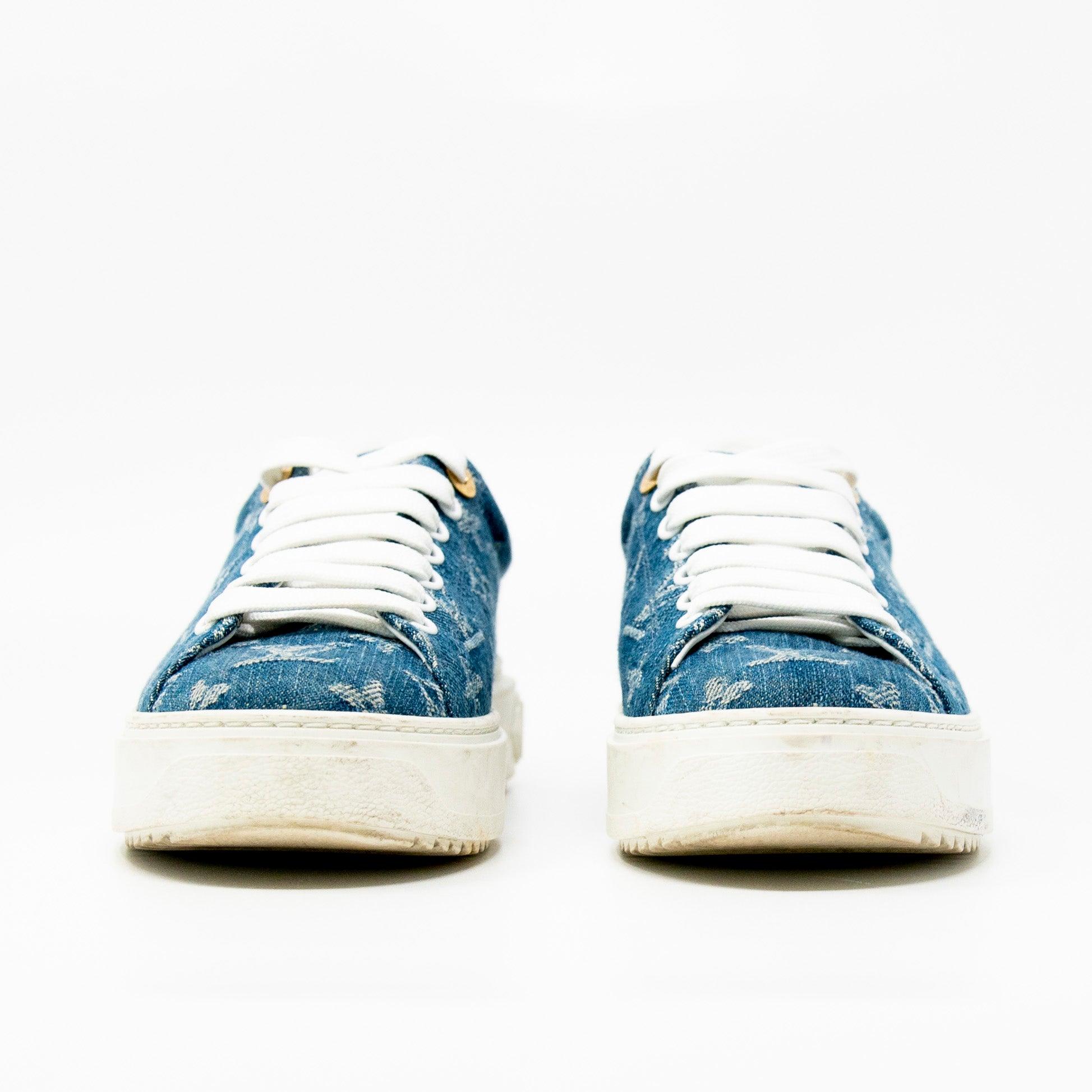 Louis Vuitton Denim Timeout Sneakers 35.5