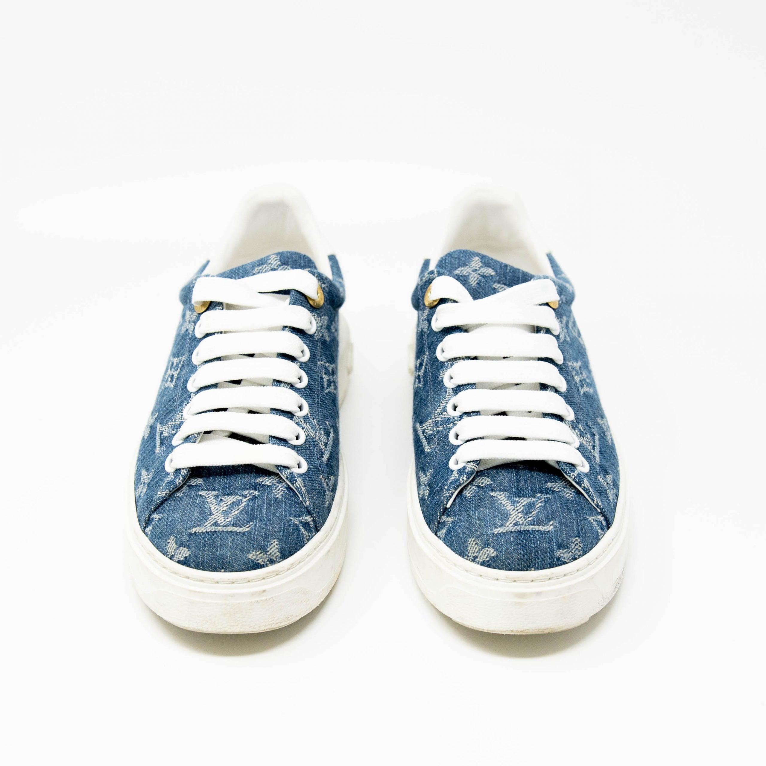 Louis Vuitton Denim Timeout Sneakers 35.5