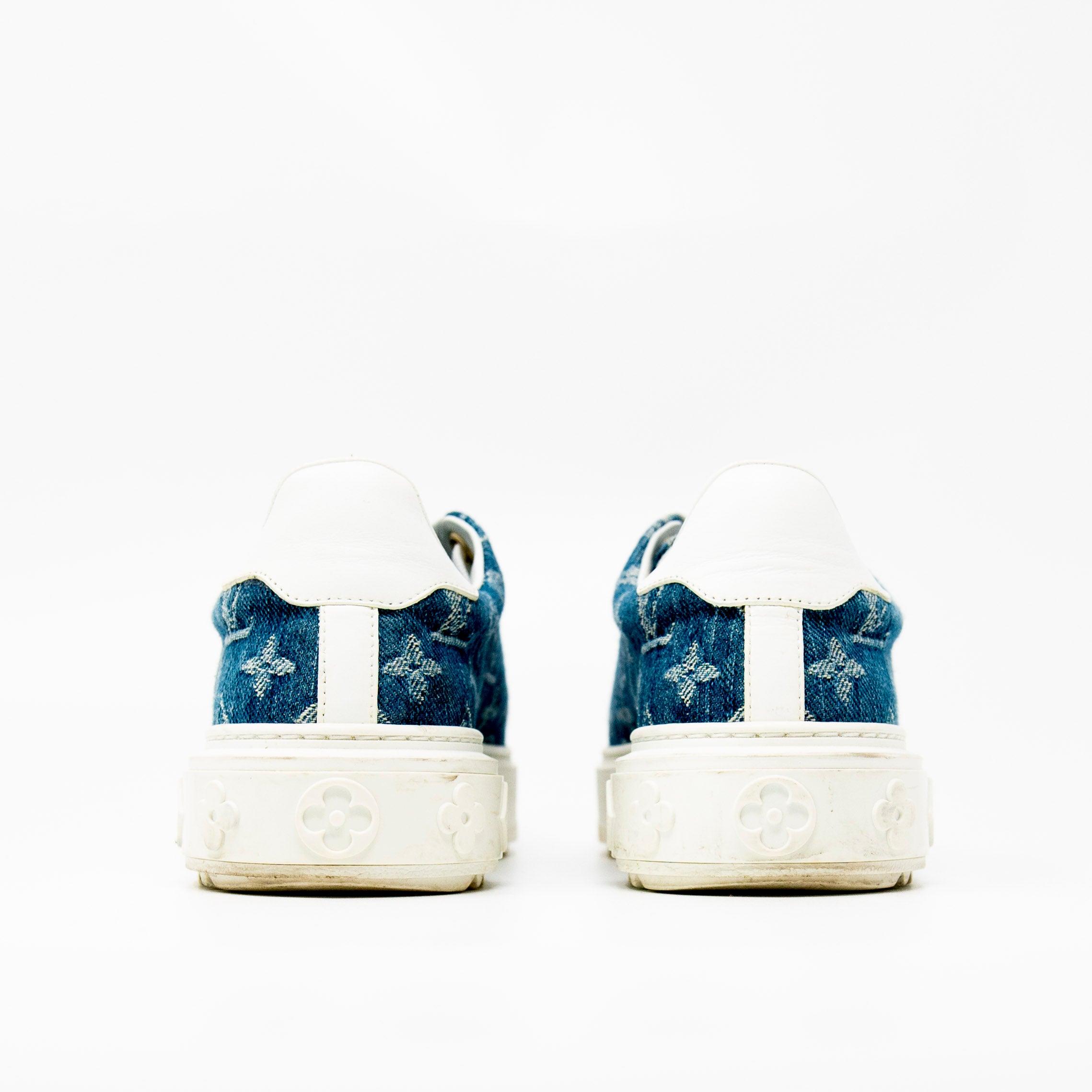 Louis Vuitton Denim Timeout Sneakers 35.5