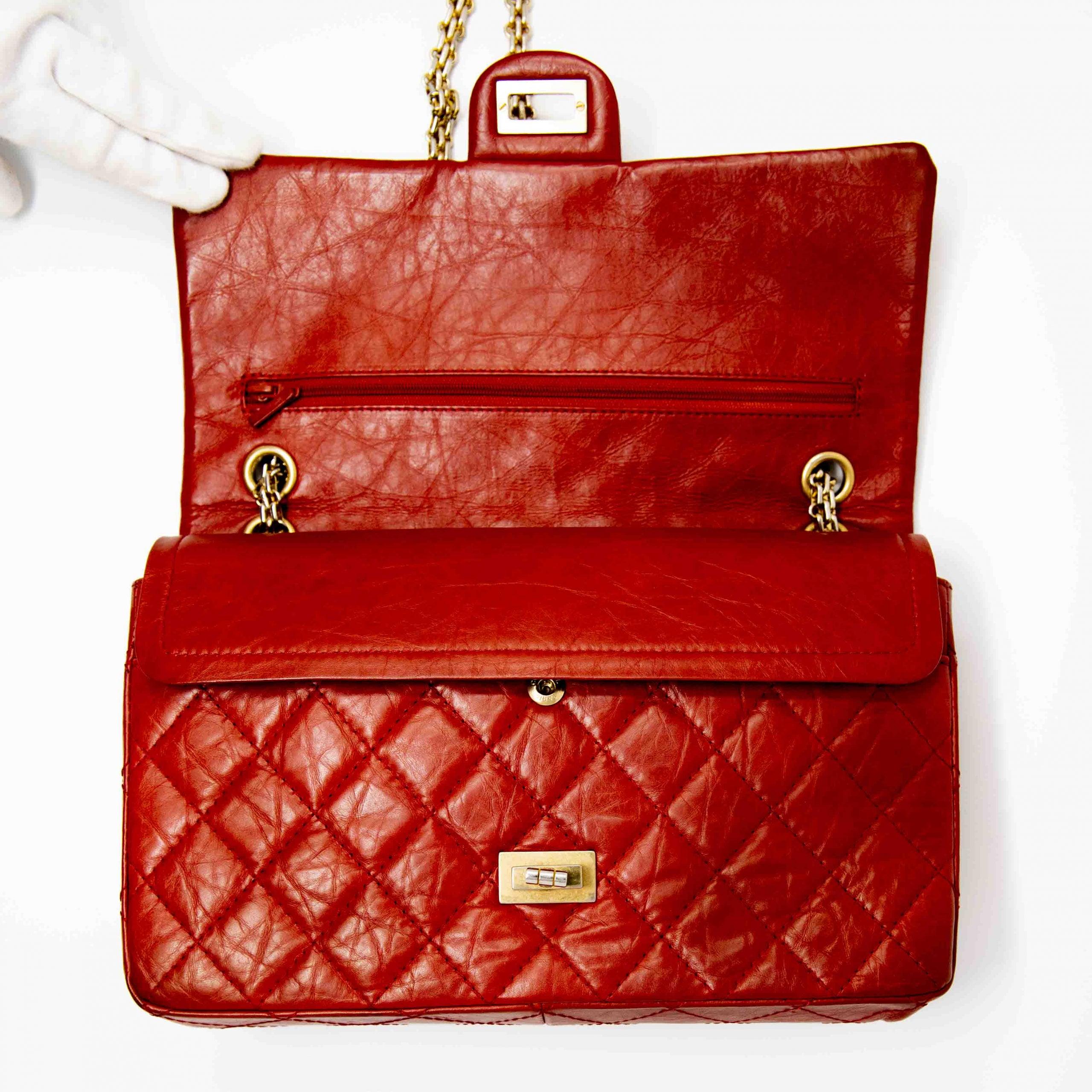Chanel Red Calfskin 2.55 Reissue 266