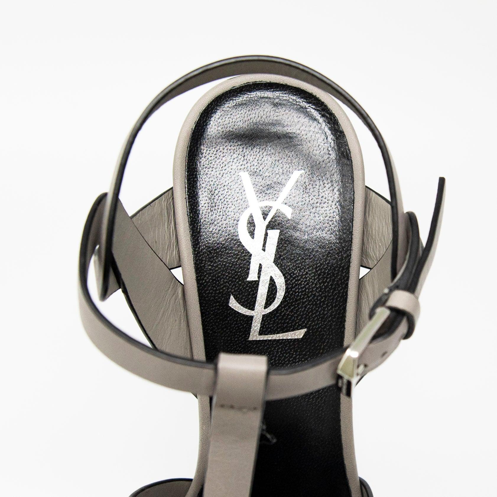 Saint Laurent Grey Tribute Sandals 35