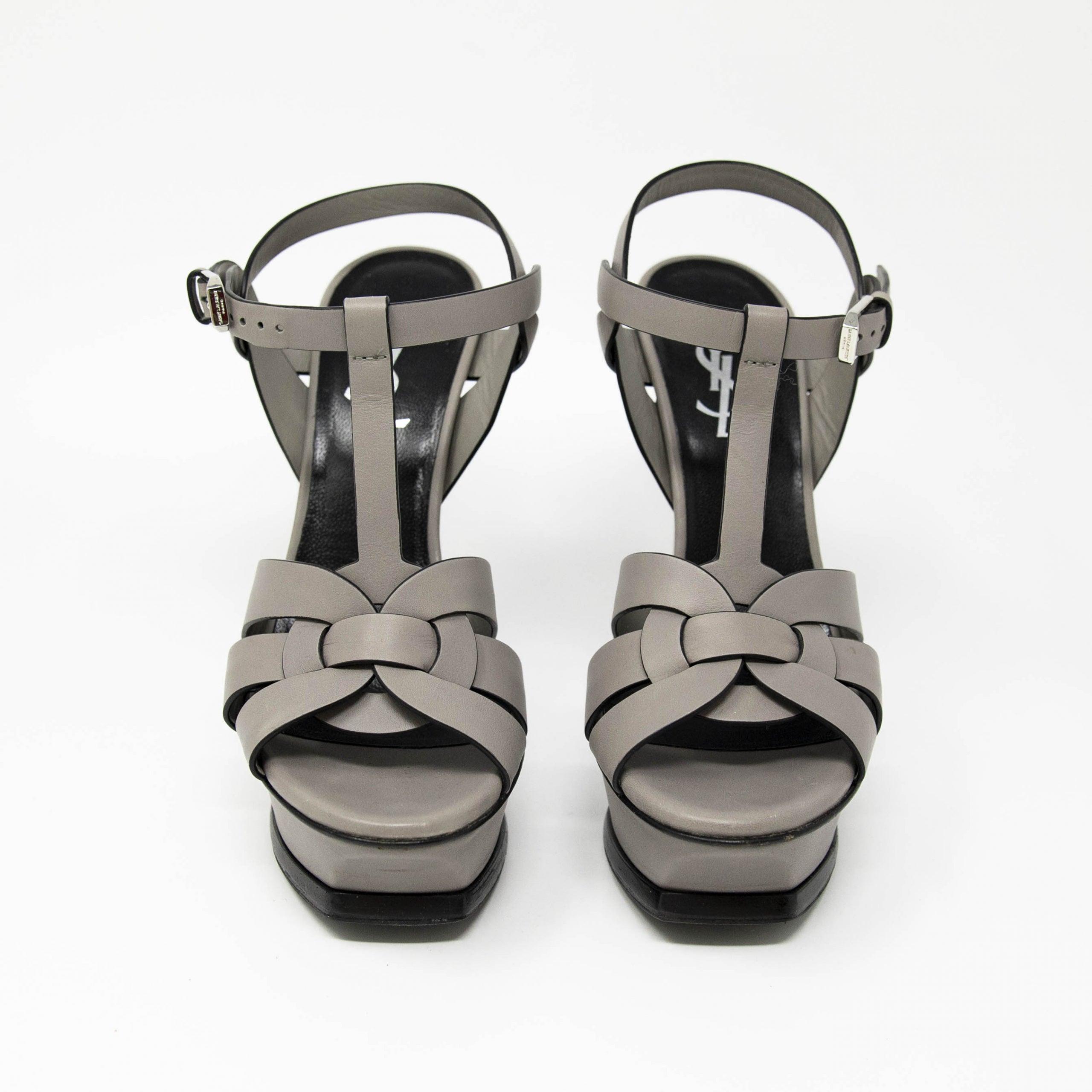 Saint Laurent Grey Tribute Sandals 35