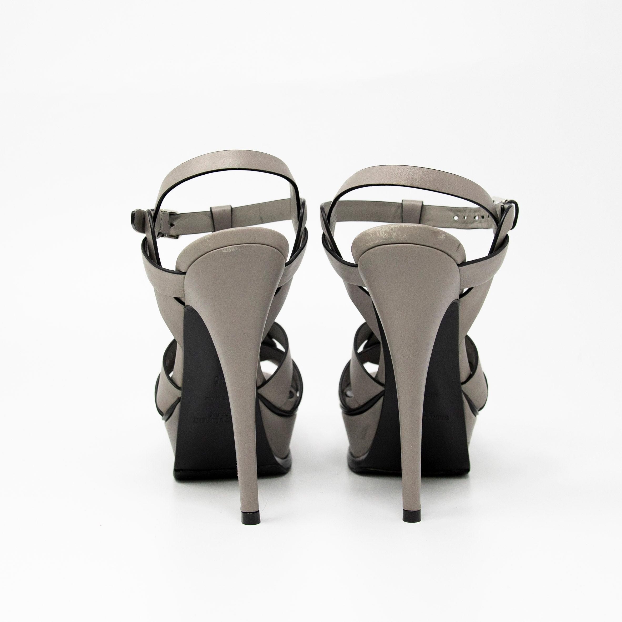 Saint Laurent Grey Tribute Sandals 35
