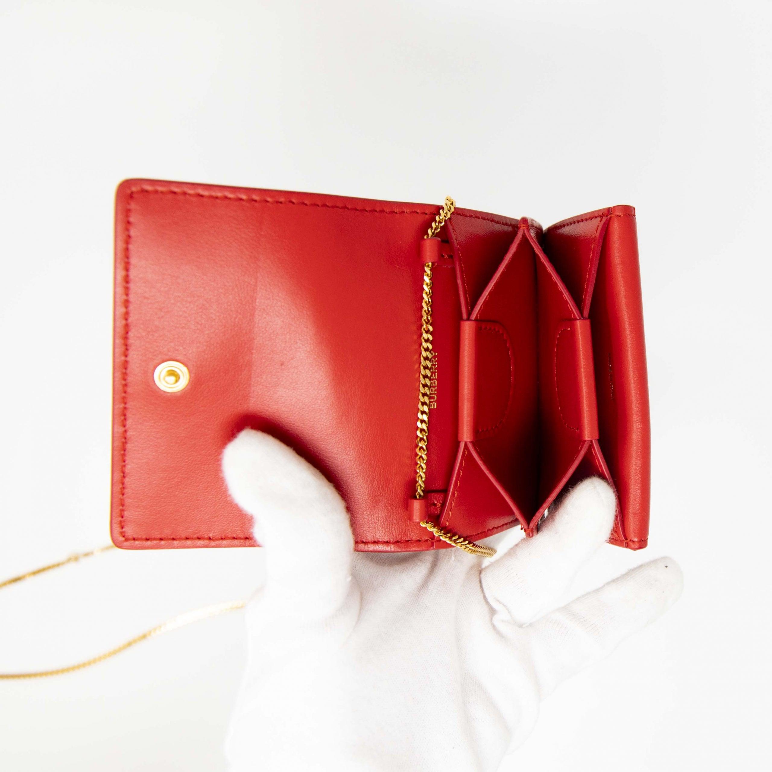 Burberry Red Card Holder On Chain