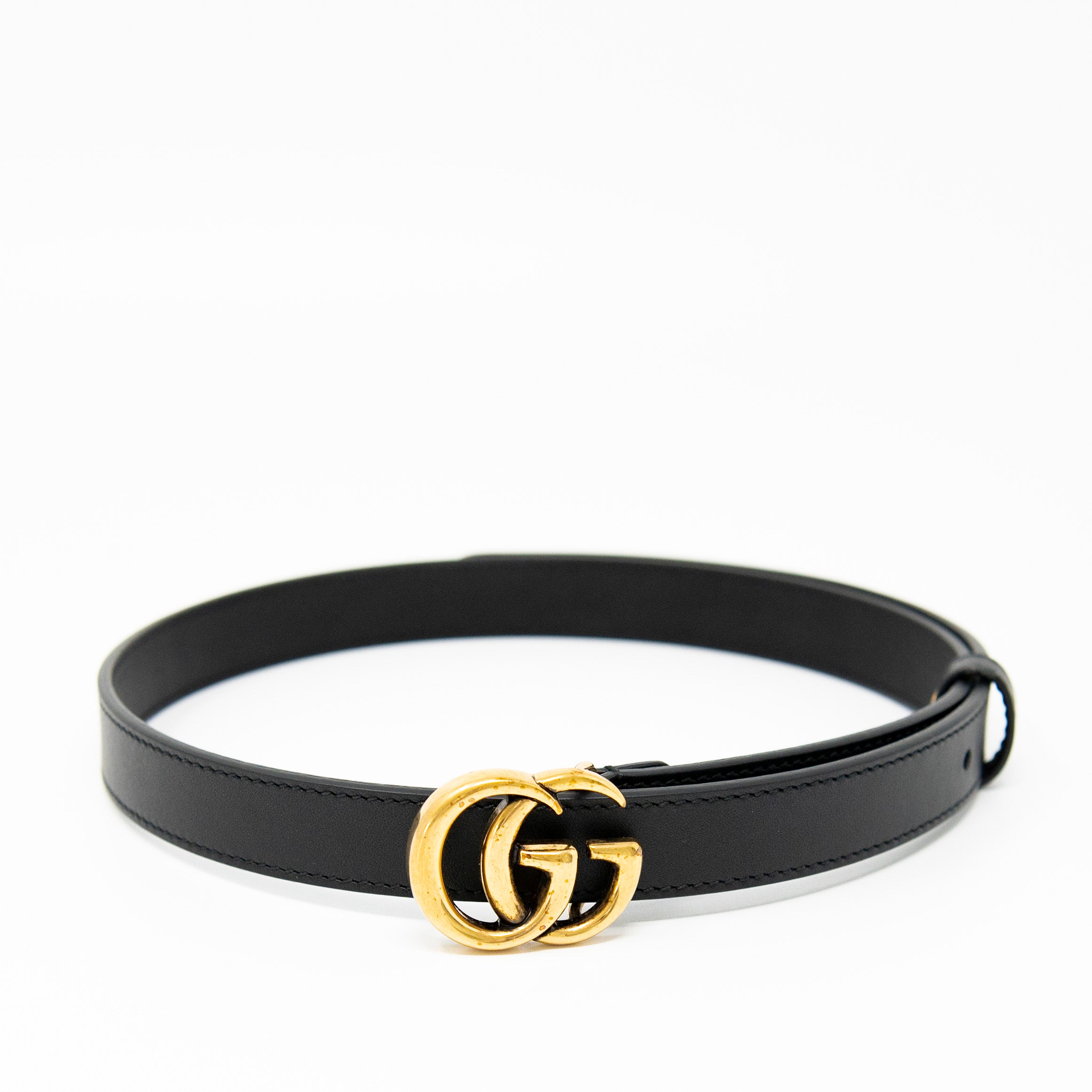 Gucci Black GG Marmont Belt 0.8” 70/28