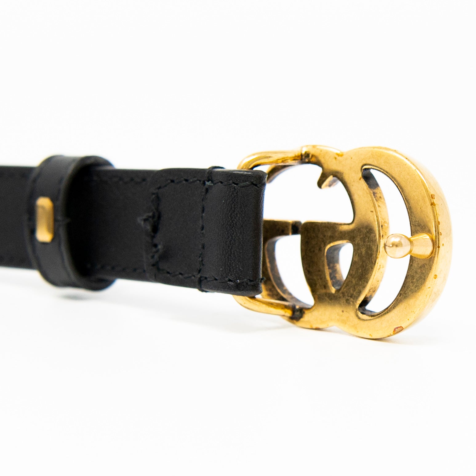Gucci Black GG Marmont Belt 0.8” 70/28