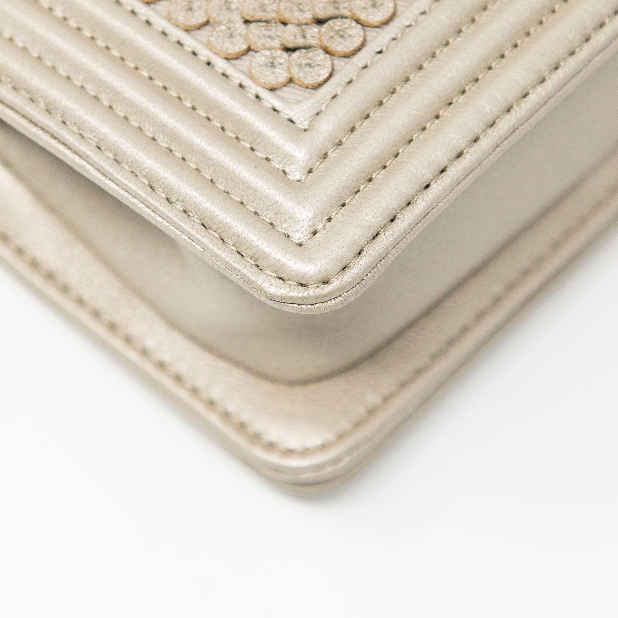 Chanel Metallic Mini Scaled Boy Bag