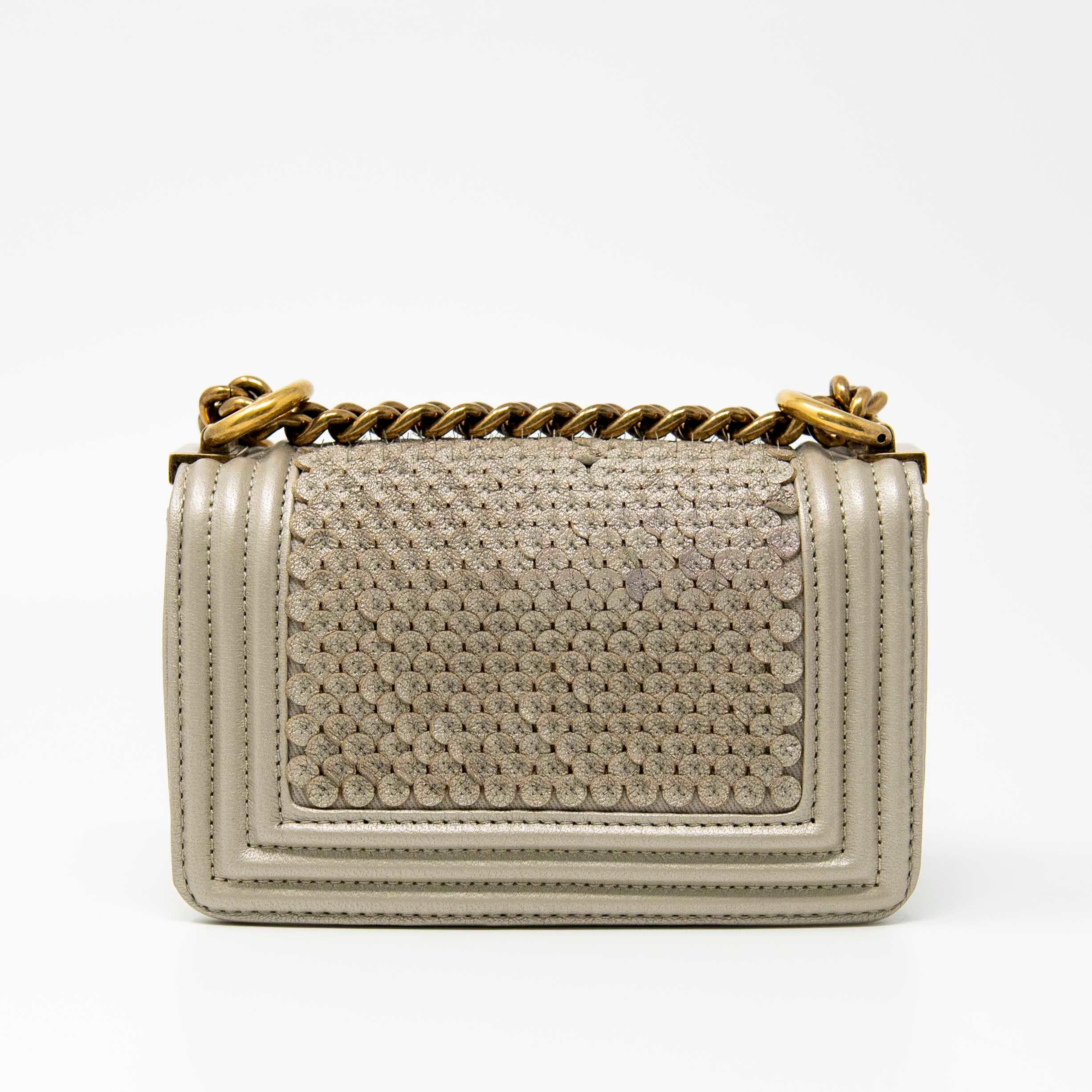 Chanel Metallic Mini Scaled Boy Bag