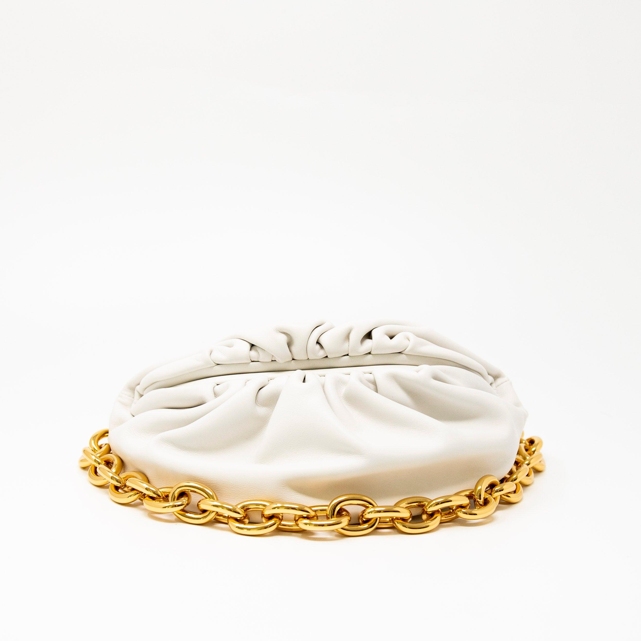 Bottega Veneta White Belt Chain Pouch