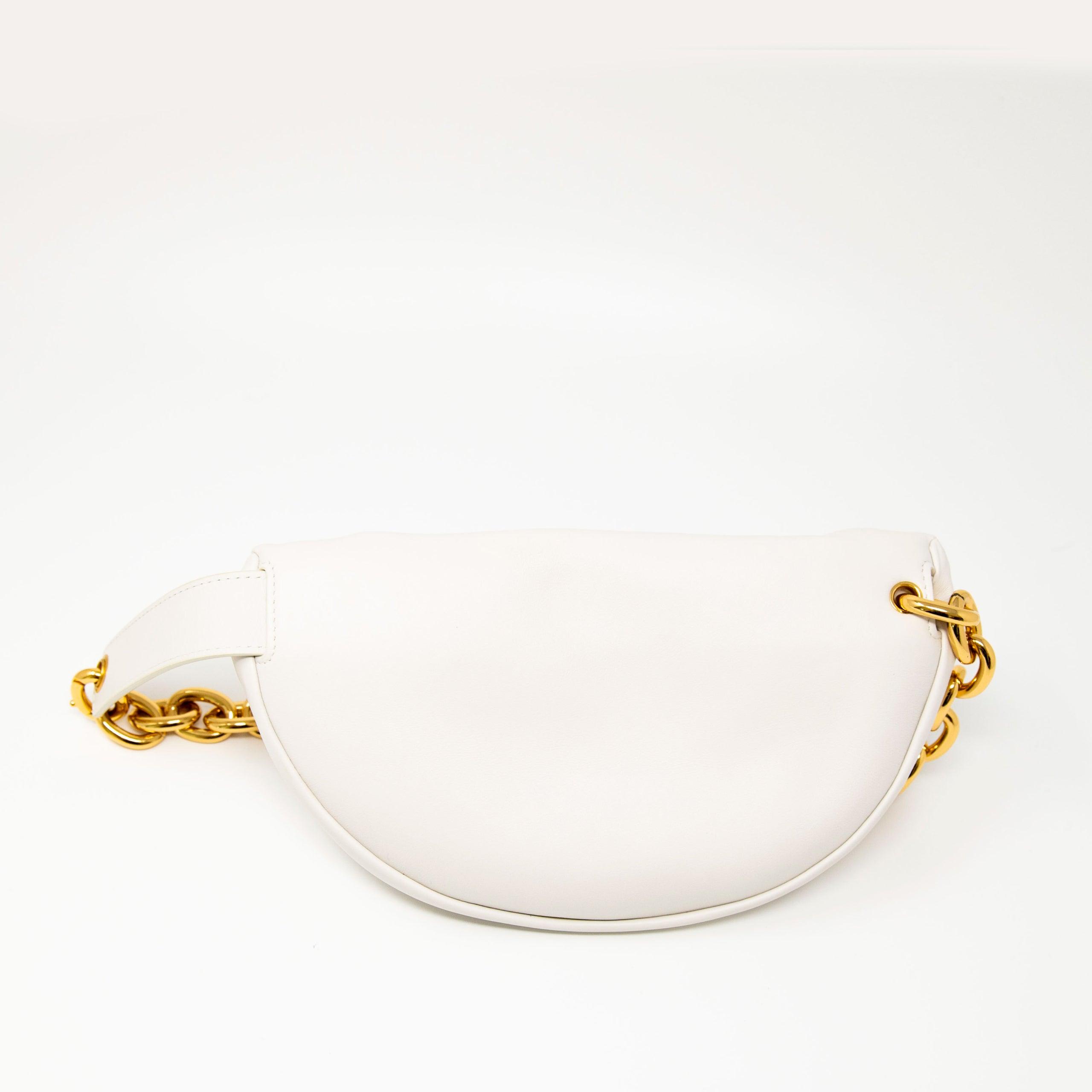Bottega Veneta White Belt Chain Pouch