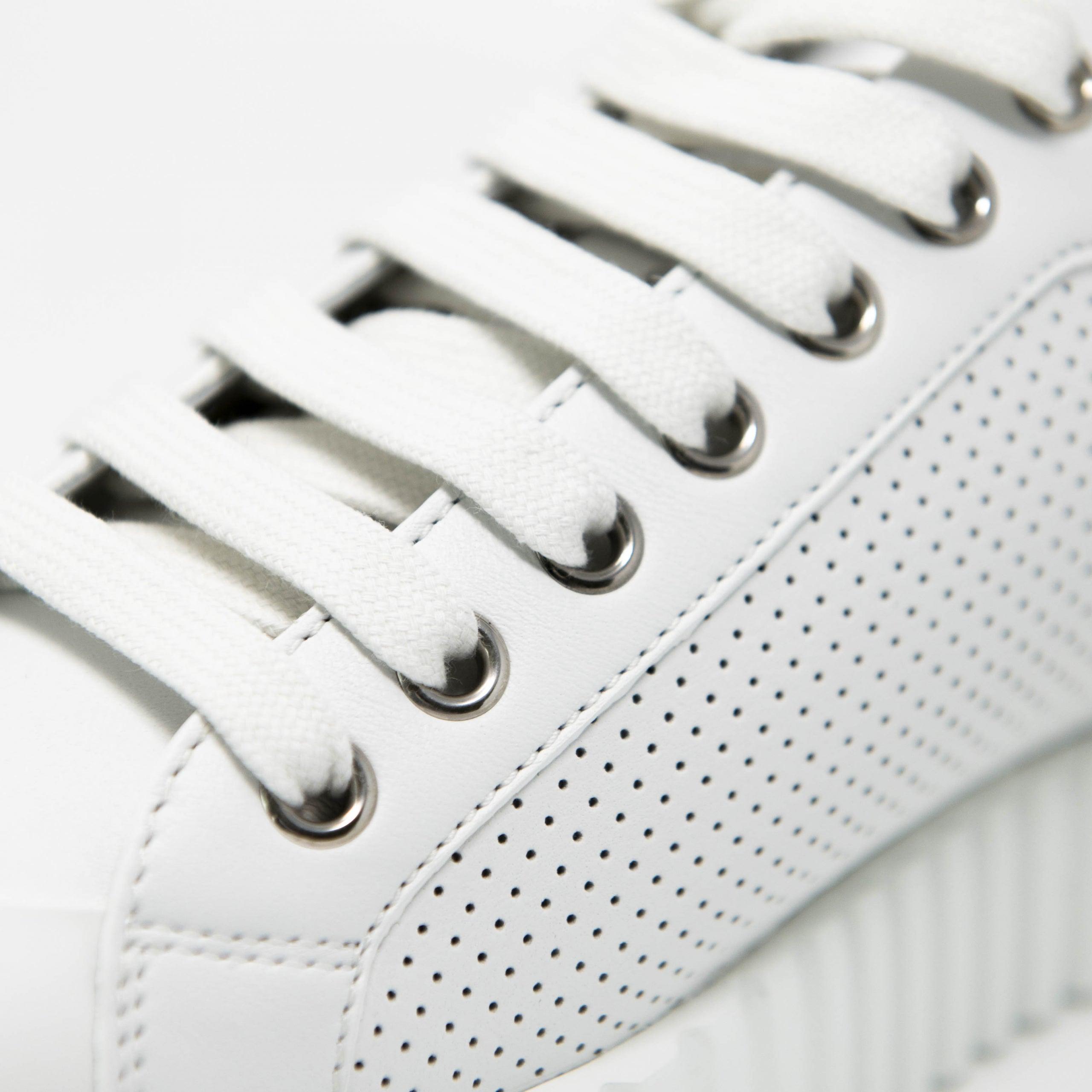 Hermes White Veau Cross Sneakers 36