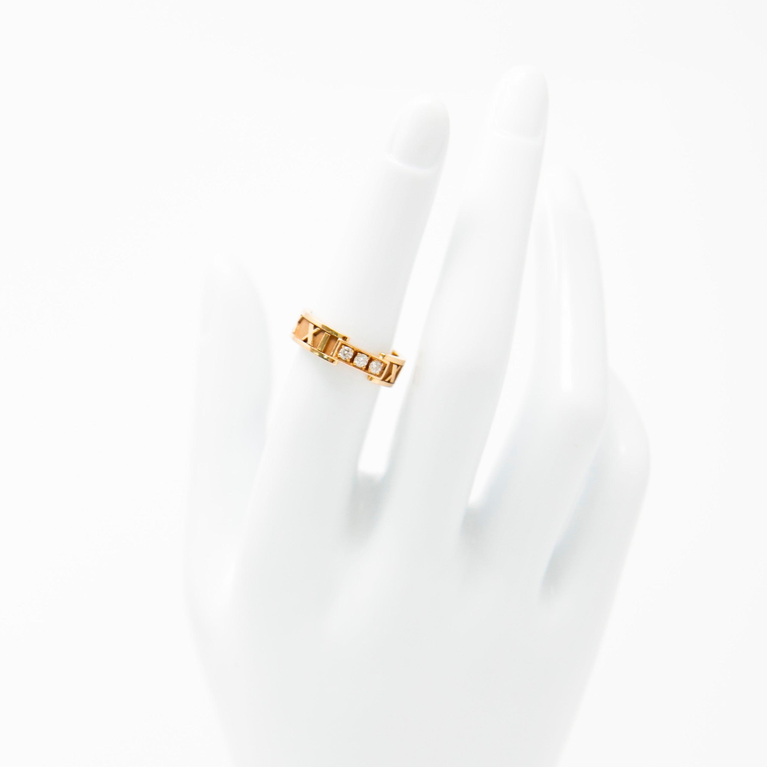 Tiffany & Co 18k Gold Atlas Diamond Ring