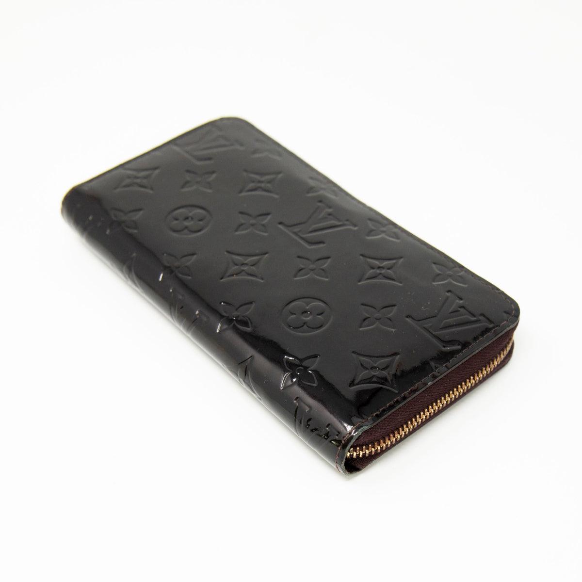 Louis Vuitton Burgundy Monogram Vernis Long Zip Wallet