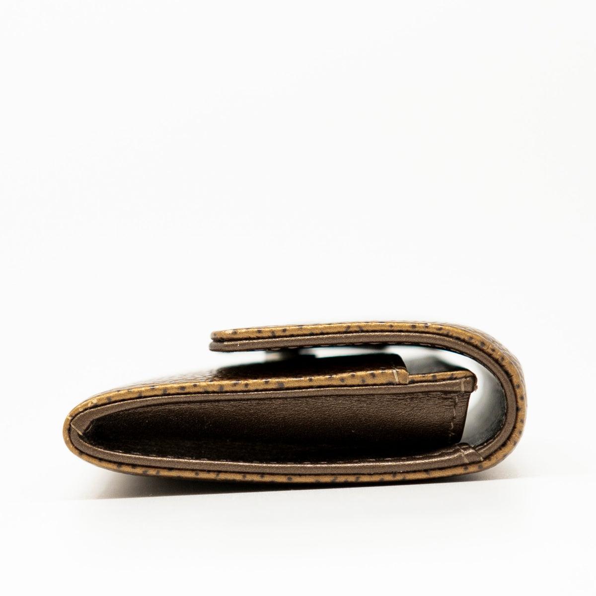 Chanel Bronze Caviar Flap Card Holder