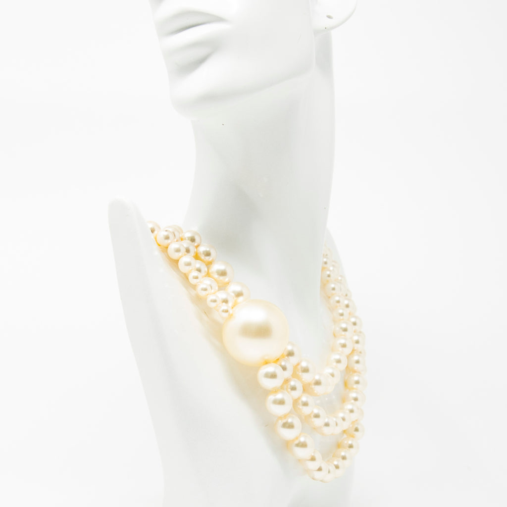 Chanel Pearl CC Short Multistrand Necklace
