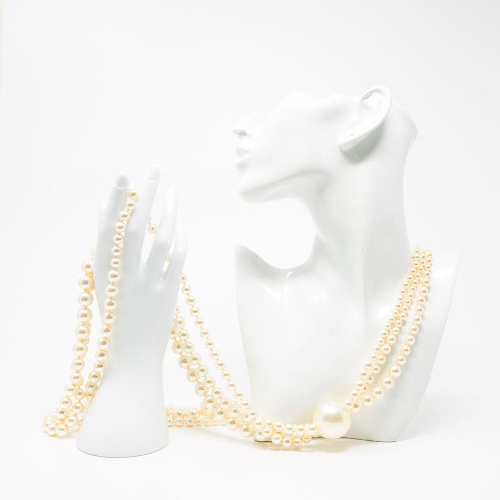 Chanel Pearl CC Long Multi-Strand Necklace