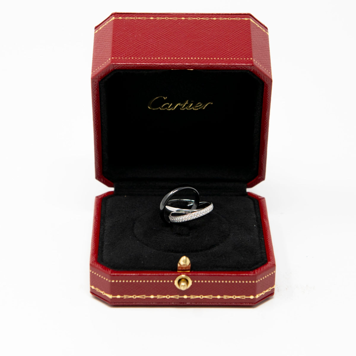 Cartier White Gold Diamond Small Trinity Ring 48
