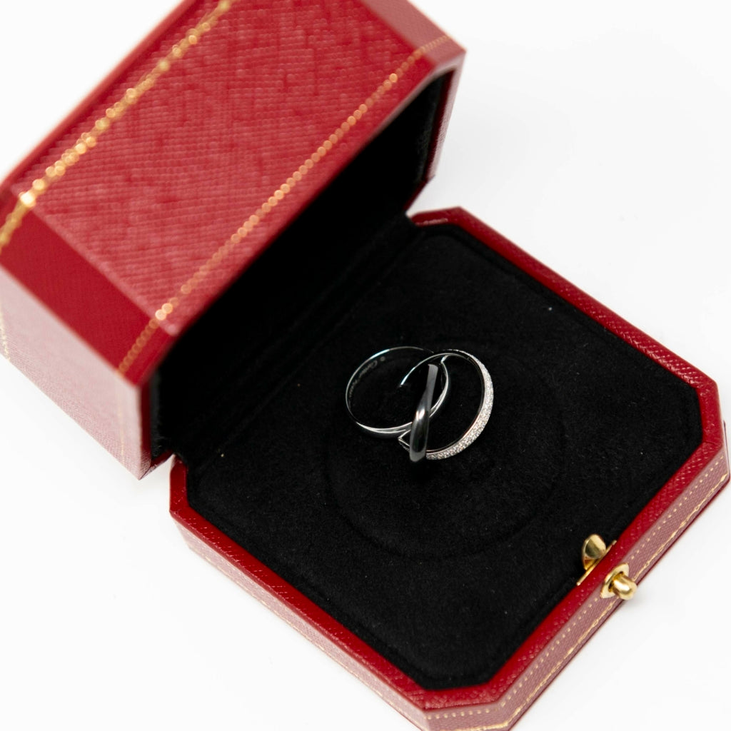 Cartier White Gold Diamond Small Trinity Ring 48