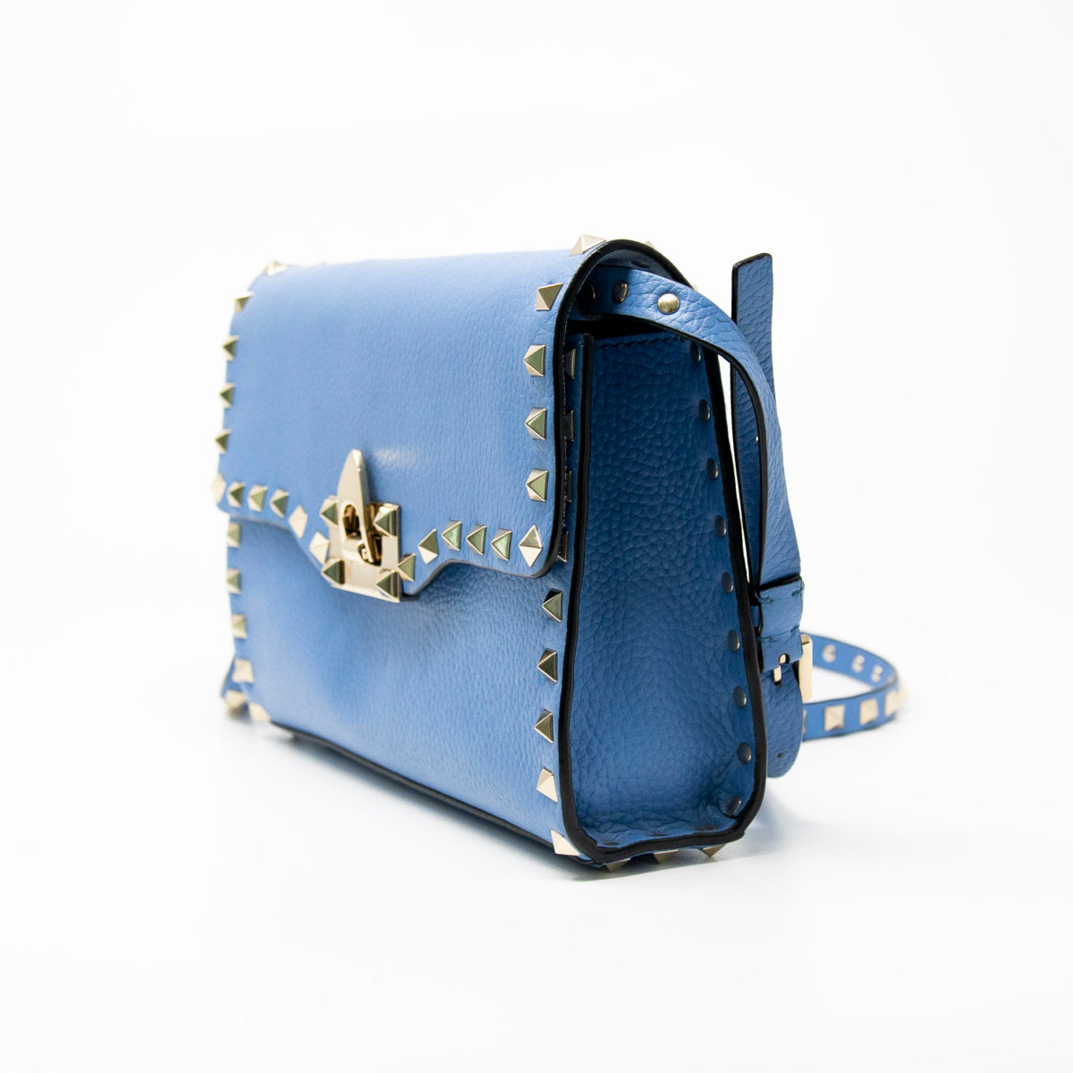 Valentino Blue Small Rockstud Bag