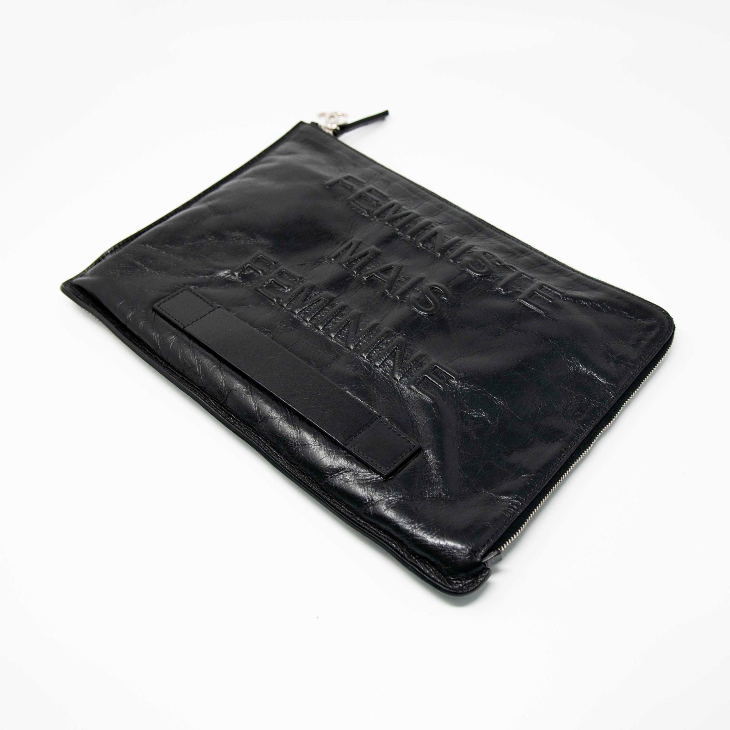 Chanel Black Feministe Mais Feminine Clutch