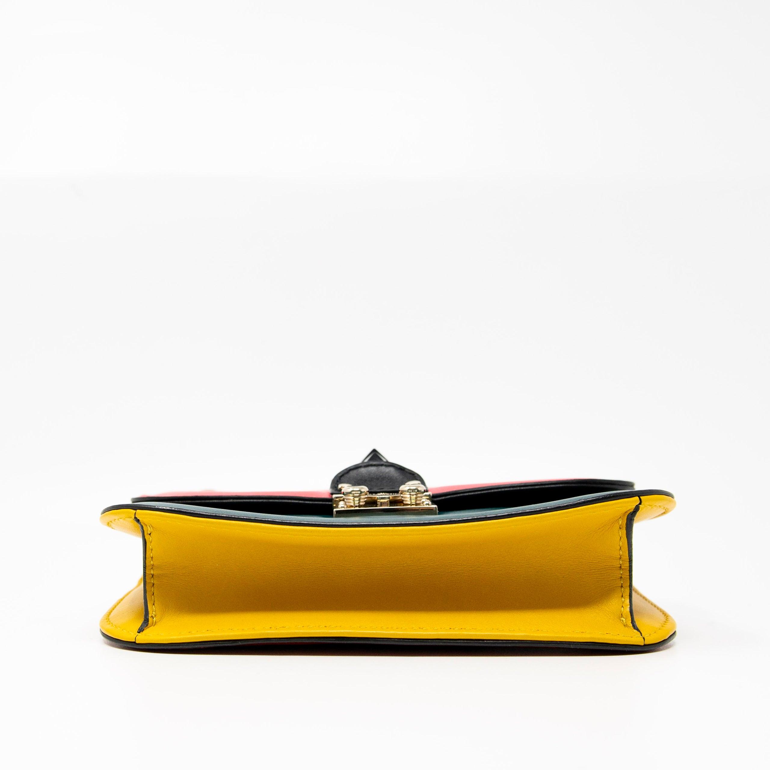 Valentino Tri-Colour Small Glam Lock Bag