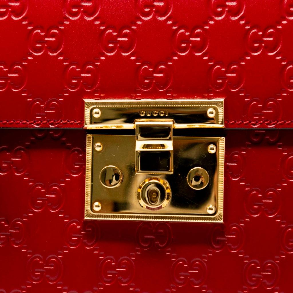 Gucci Red Guccissima Top Handle Bag
