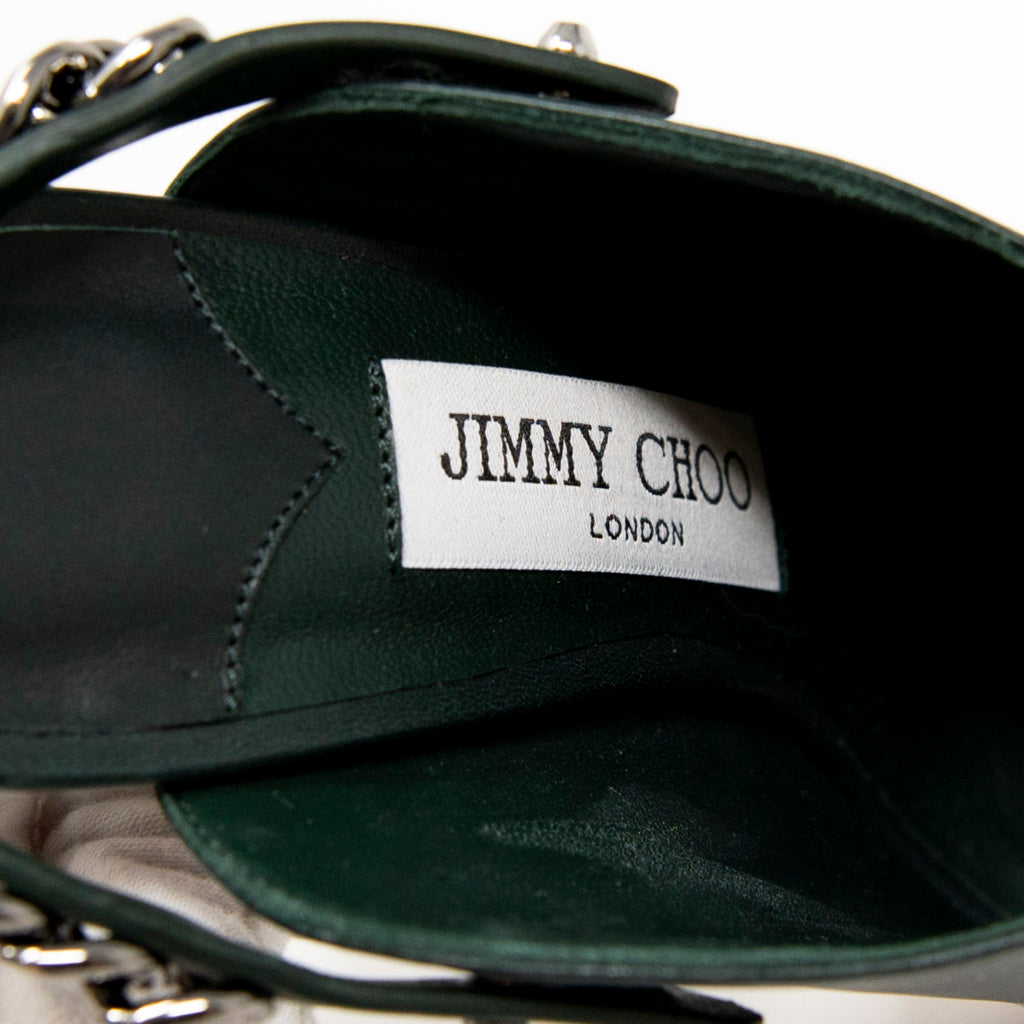 Jimmy Choo Green Lexx Mules 36