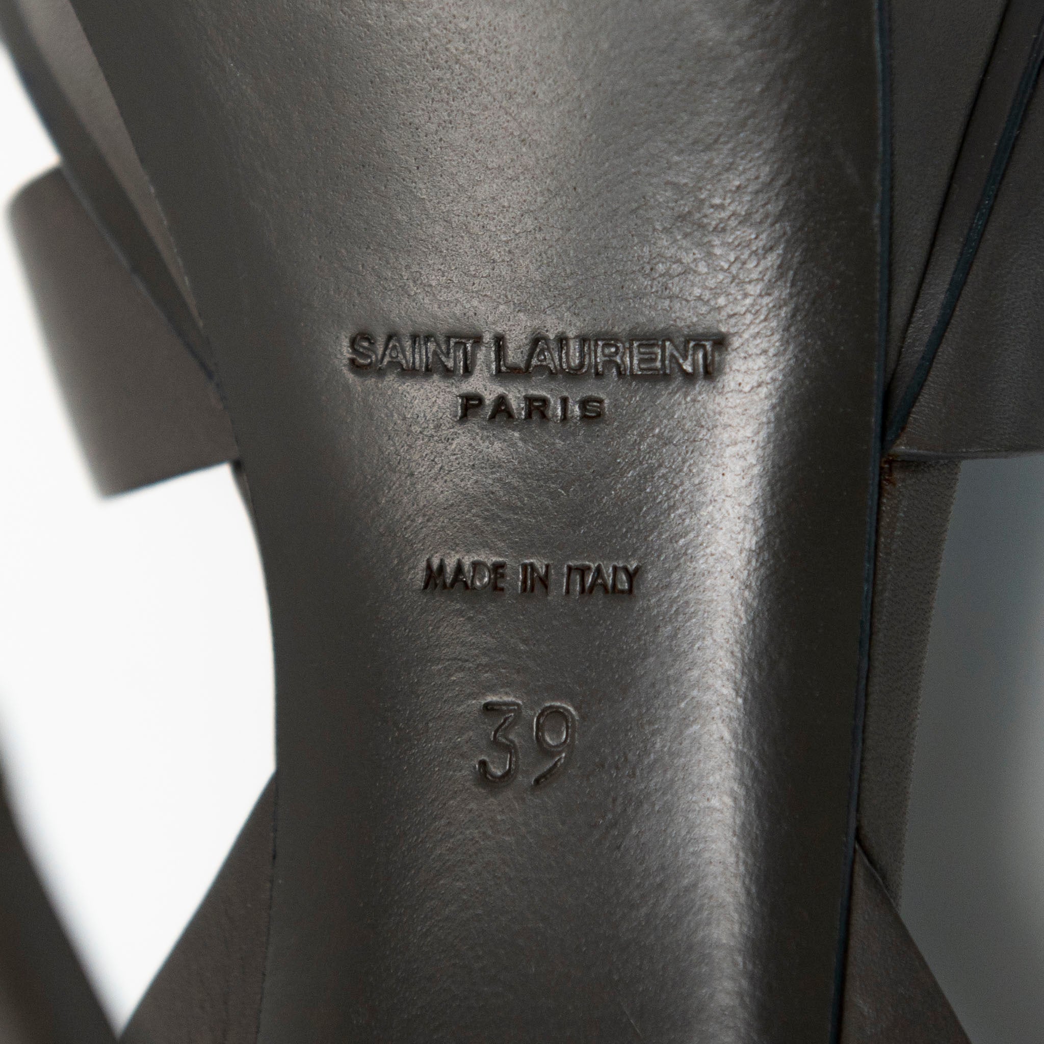 Saint Laurent Grey Tribute Sandals 39