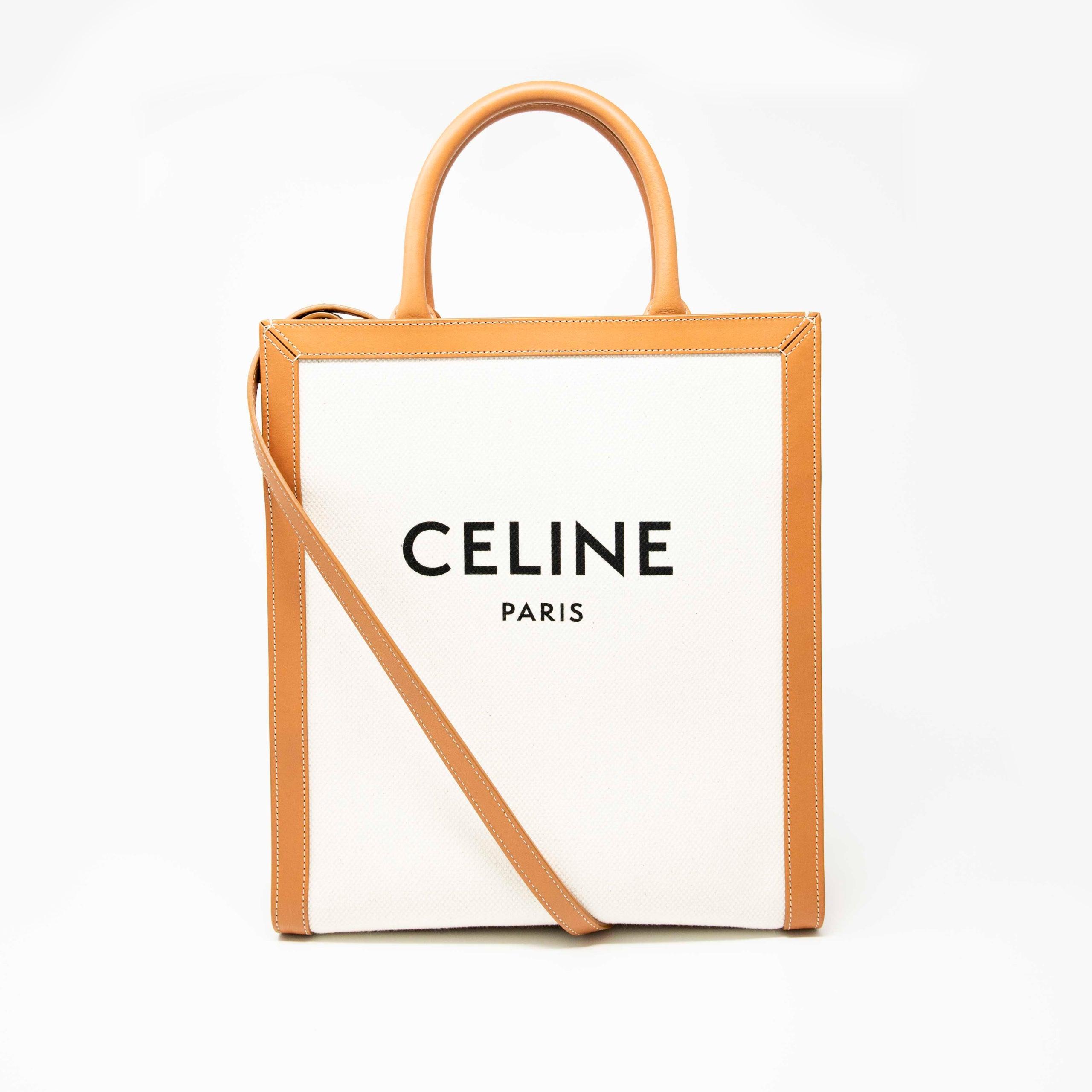 Celine Beige Small Vertical Cabas Tote
