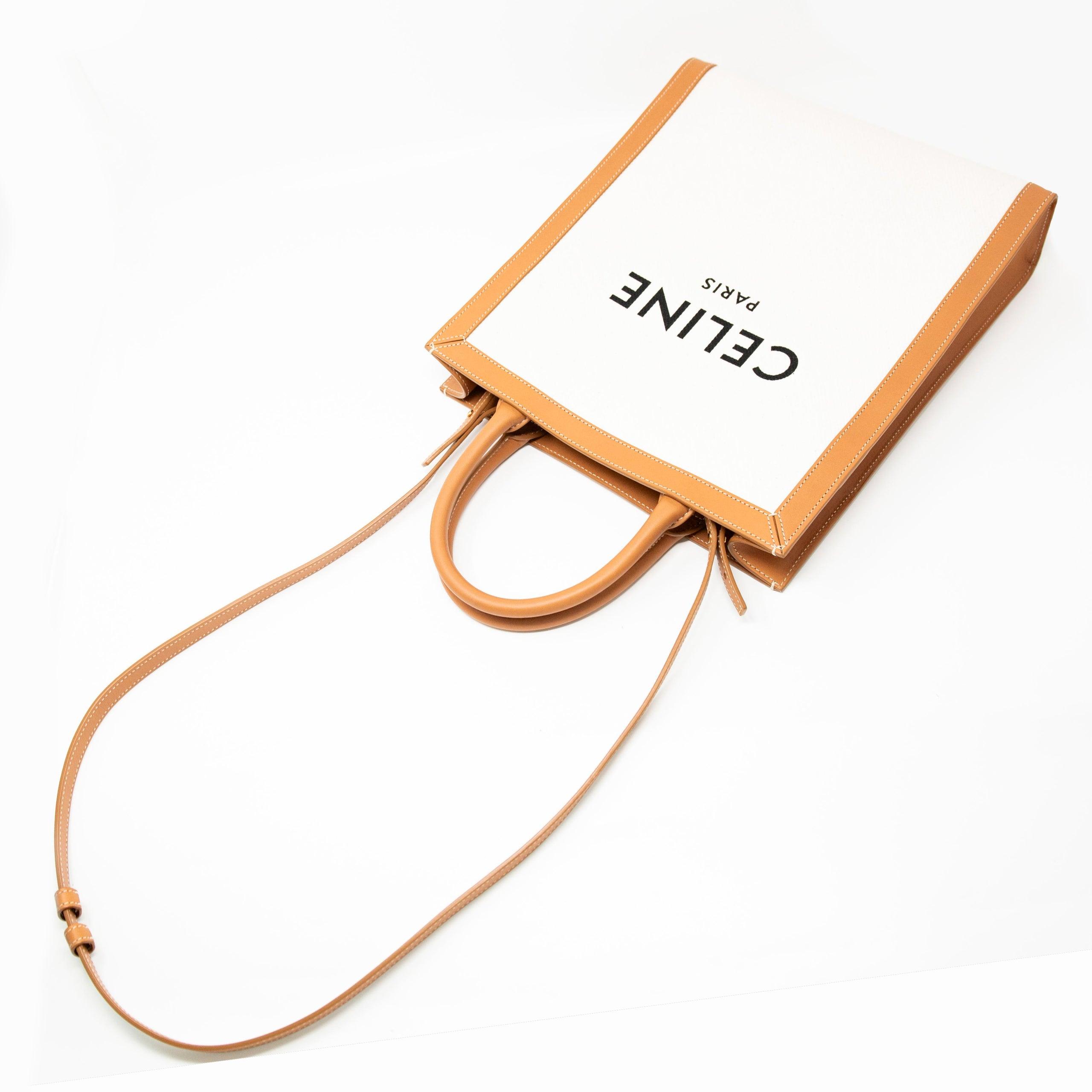 Celine Beige Small Vertical Cabas Tote