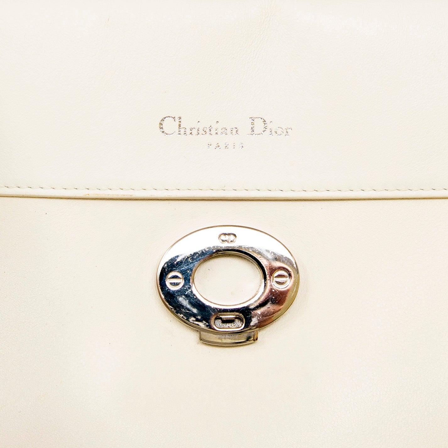 Dior White Calfskin Be Dior Bag