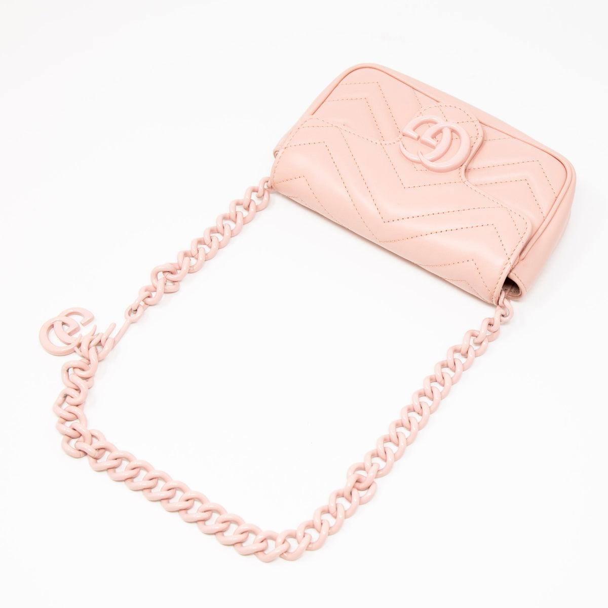 Gucci Pink GG Marmont Belt Bag 80