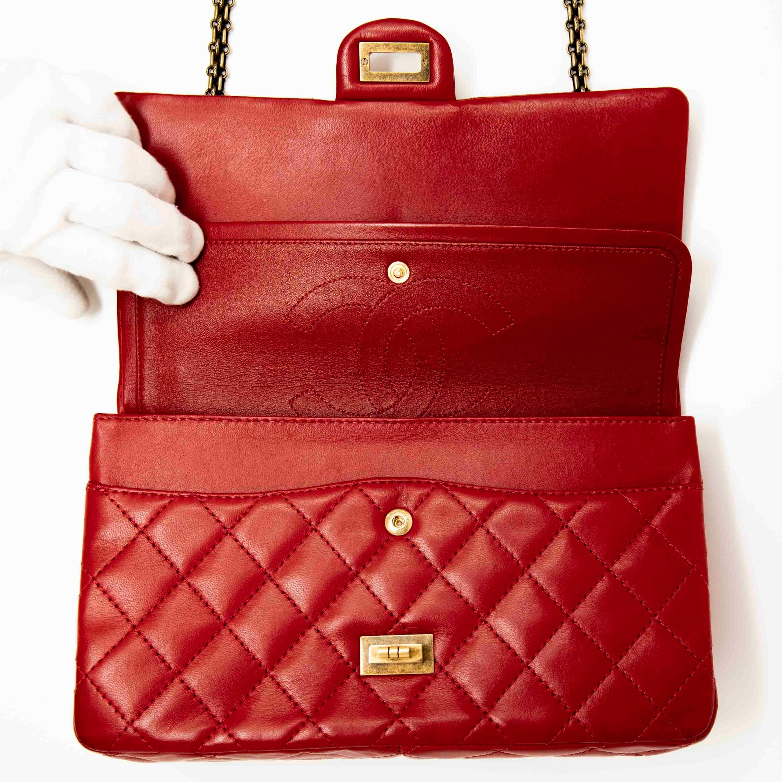 Chanel Red Lambskin 2.55 Reissue 226