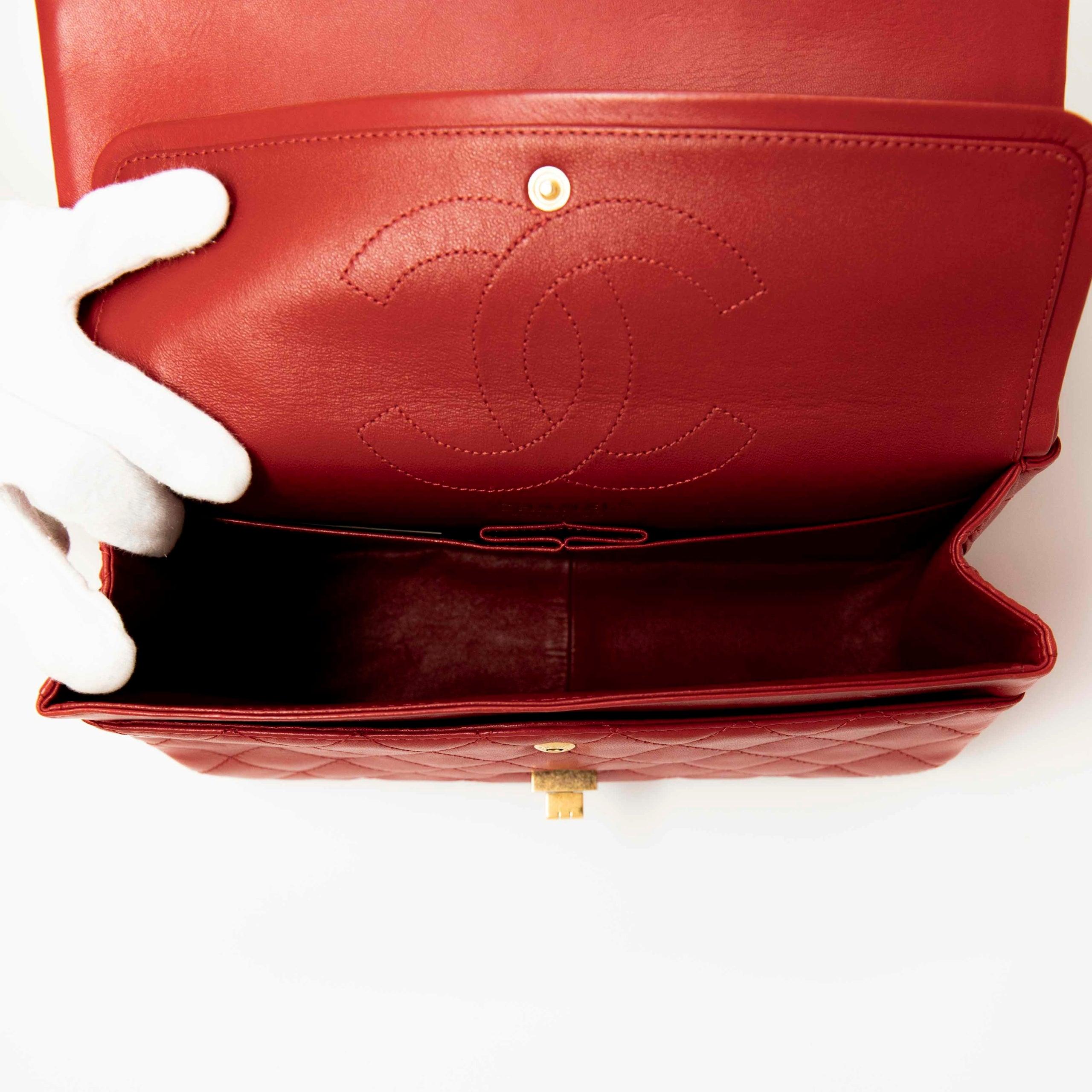 Chanel Red Lambskin 2.55 Reissue 226