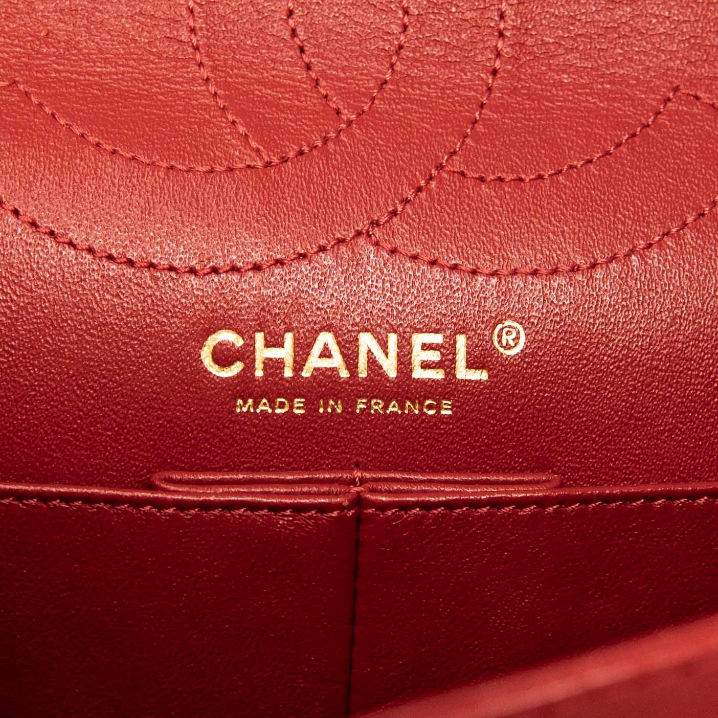 Chanel Red Lambskin 2.55 Reissue 226